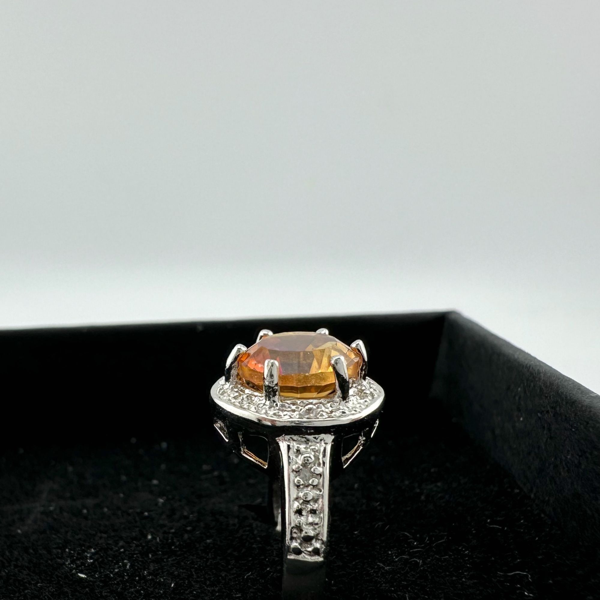 Other Beautiful 2.11 Carat Golden Citrine Ring with Small Diamond Size ONE SIZE - 16 Thumbnail