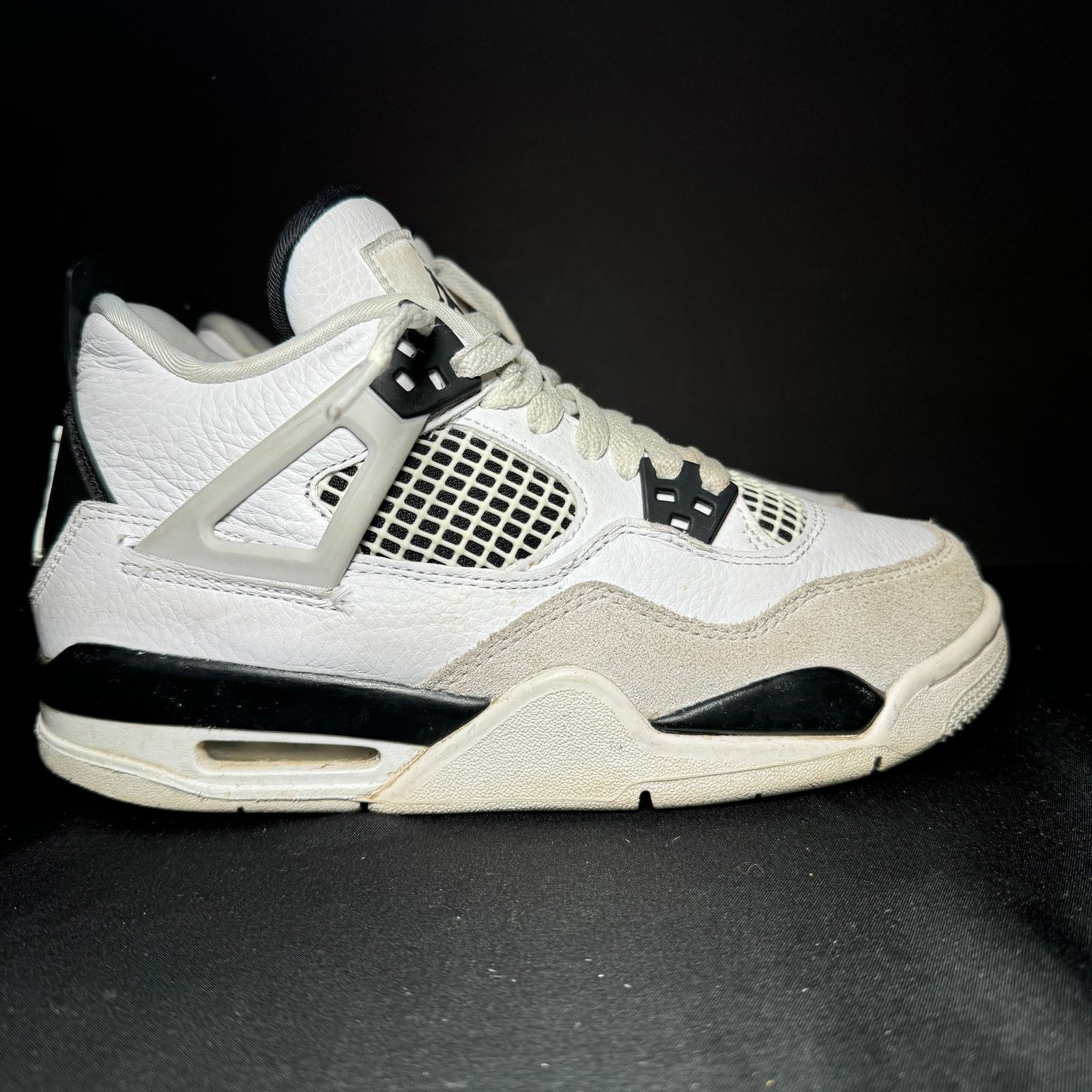 Jordan Brand × Nike Size 5 Nike Air Jordan 4 Retro GS Military Black Men's Shoes Size US 5 / EU 37 - 1 Thumbnail