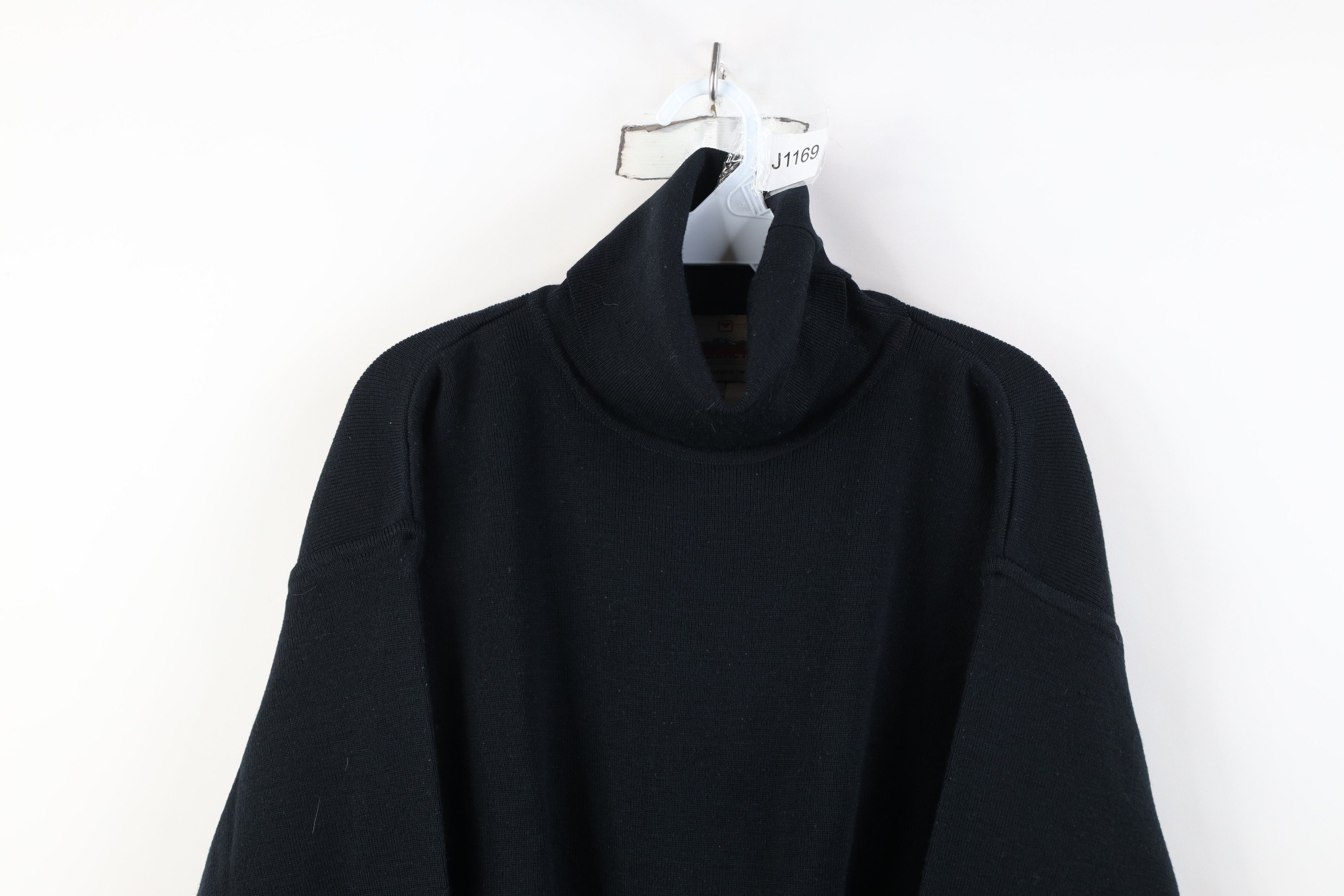 Obermeyer Vintage 80s 90s Obermeyer Knit Ski Turtleneck Sweater Black Size S / US 4 / IT 40 - 2 Thumbnail