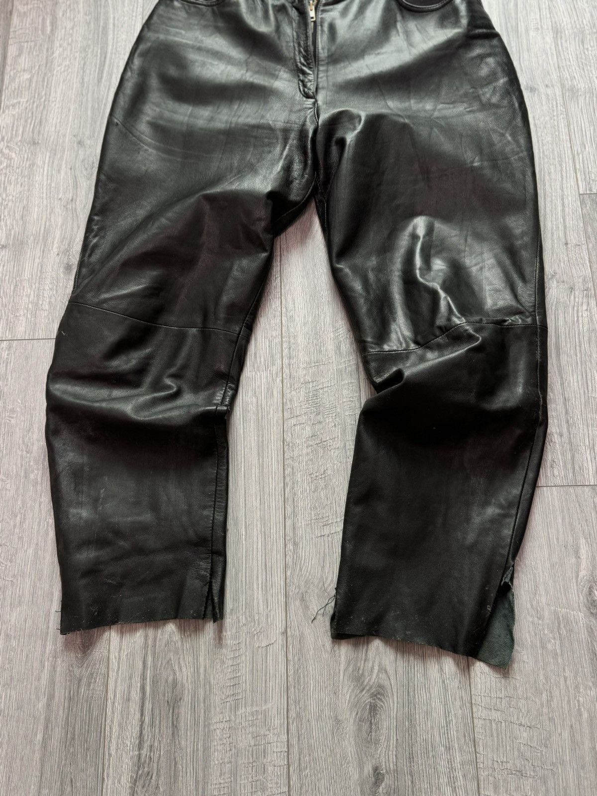 Other leather pants Y2k cowboy opium Rick Owen’s style baggy Size US 32 / EU 48 - 15 Thumbnail