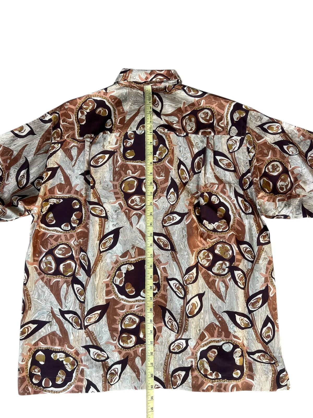 Japanese Brand Vintage 90s Monsieur Nicole Abstract Art 100% Silk Shirt Size US M / EU 48-50 / 2 - 16 Thumbnail