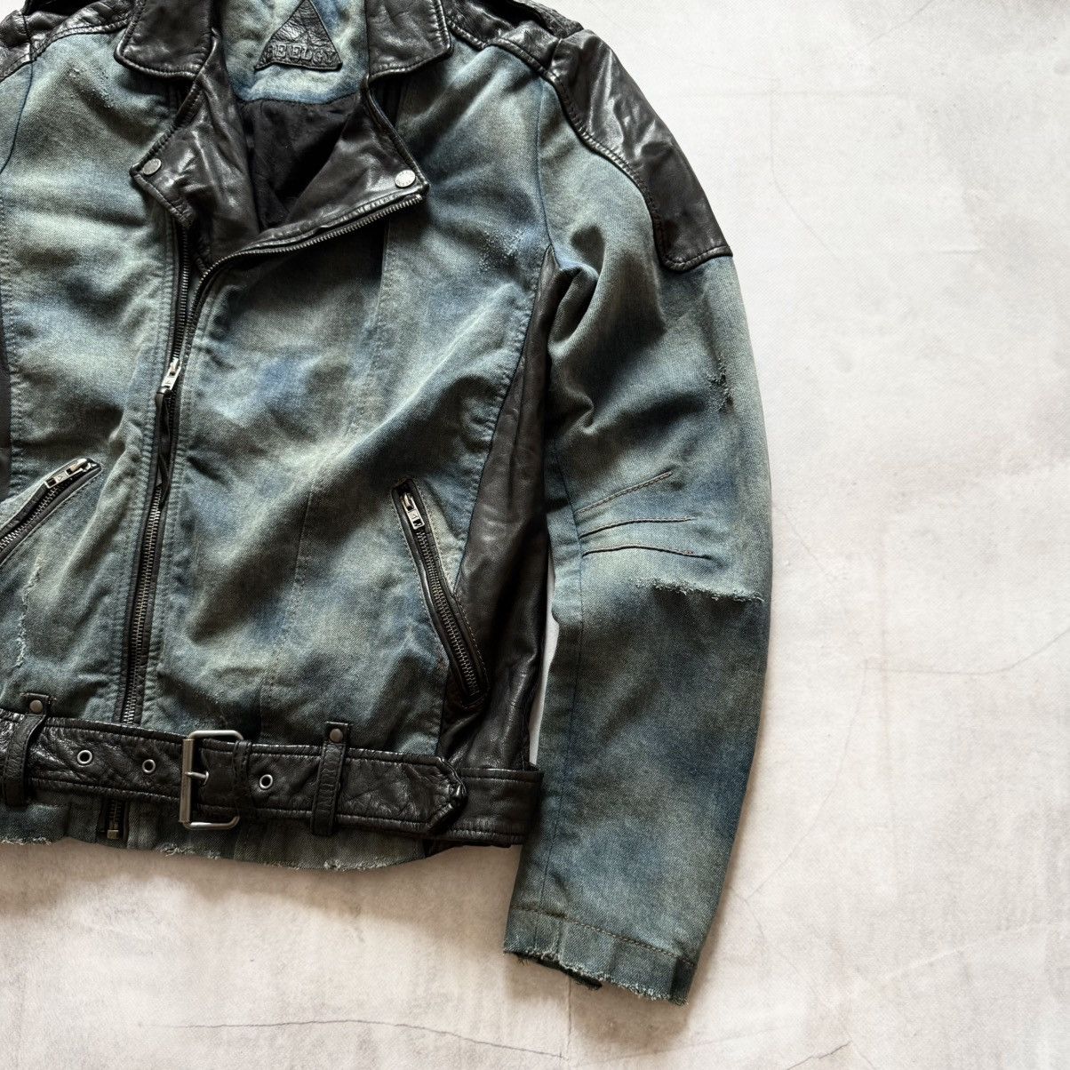 Hysteric Glamour × Undercover Gothic Leather Biker Distressed Jacket LGB Rick Owens Vibe Size US S / EU 44-46 / 1 - 2 Thumbnail