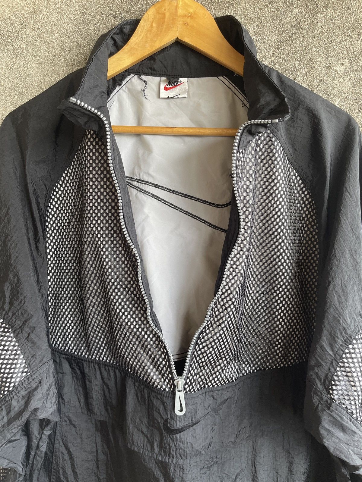 Nike Vintage❗️Nike❗️90s Center Logo Anorak Half Zip Light Jacket Size US L / EU 52-54 / 3 - 9 Thumbnail