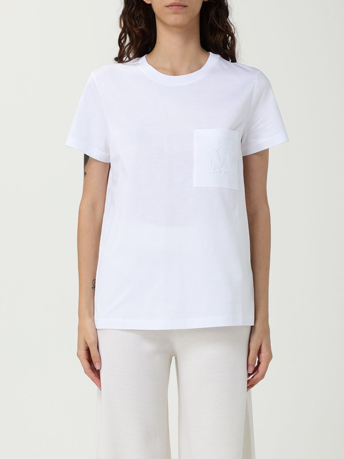 Max Mara Max Mara T-Shirt Woman White Size L / US 10 / IT 46 - 1 Thumbnail