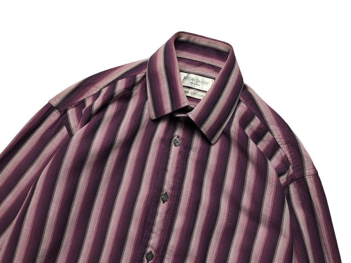 Yves Saint Laurent Yves Saint Laurent cotton striped shirt Size US M / EU 48-50 / 2 - 2 Thumbnail