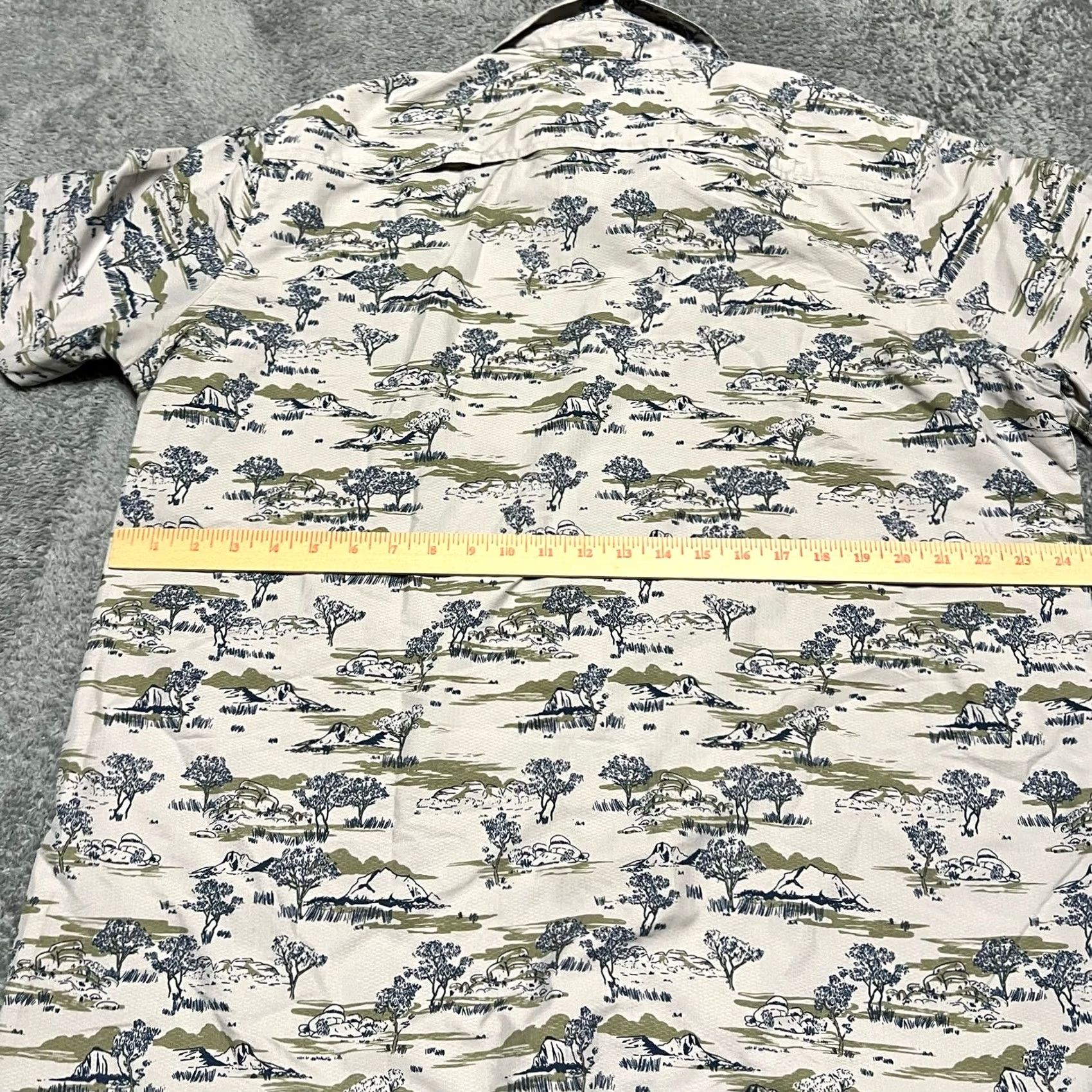 Eddie Bauer Eddie Bauer Shirt Mens XL Tall Outdoor Performance Fishing Tree All Over Print Size US XL / EU 56 / 4 - 5 Thumbnail