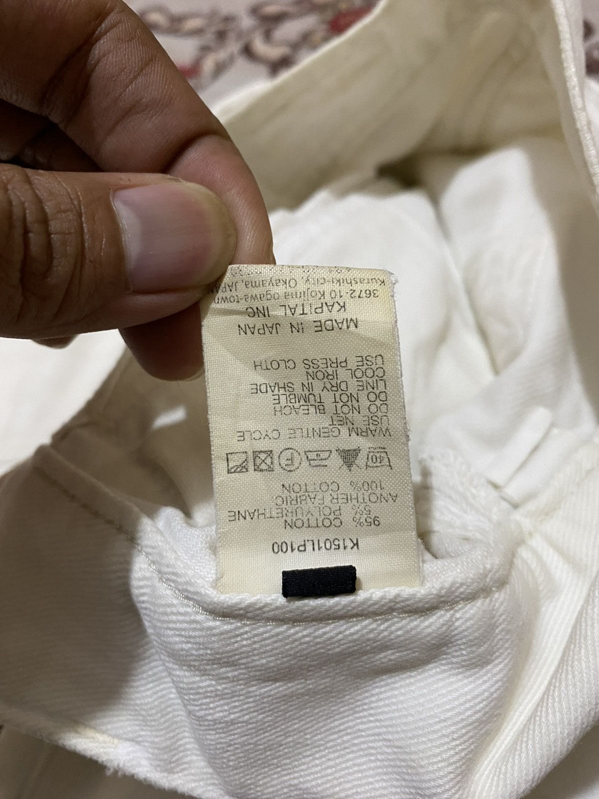 Kapital Kapital Monkey Walt Buckle Back White Pants Size US 27 - 8 Thumbnail