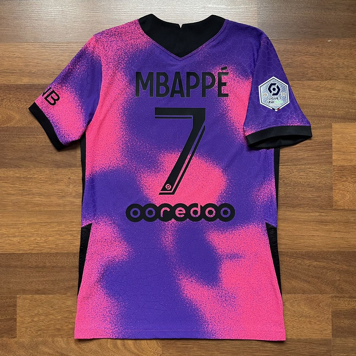 image of Jordan Nike Psg Nike 2020/2021 Football Soccer Fourth Jersey 7 Mbappe in Purple, Men's (Size Small)