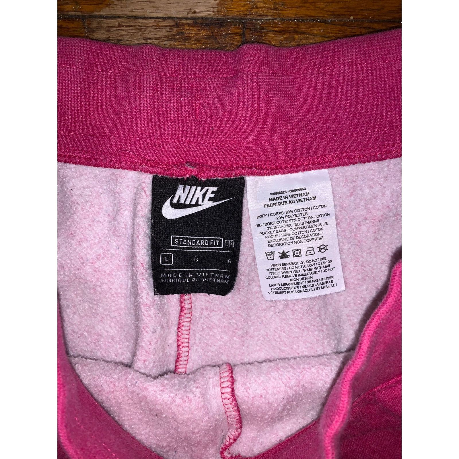 Nike Nike Club Fleece Joggers Pink Womens Large Cropped 25 Inseam Size 26" / US 2 / IT 38 - 5 Thumbnail