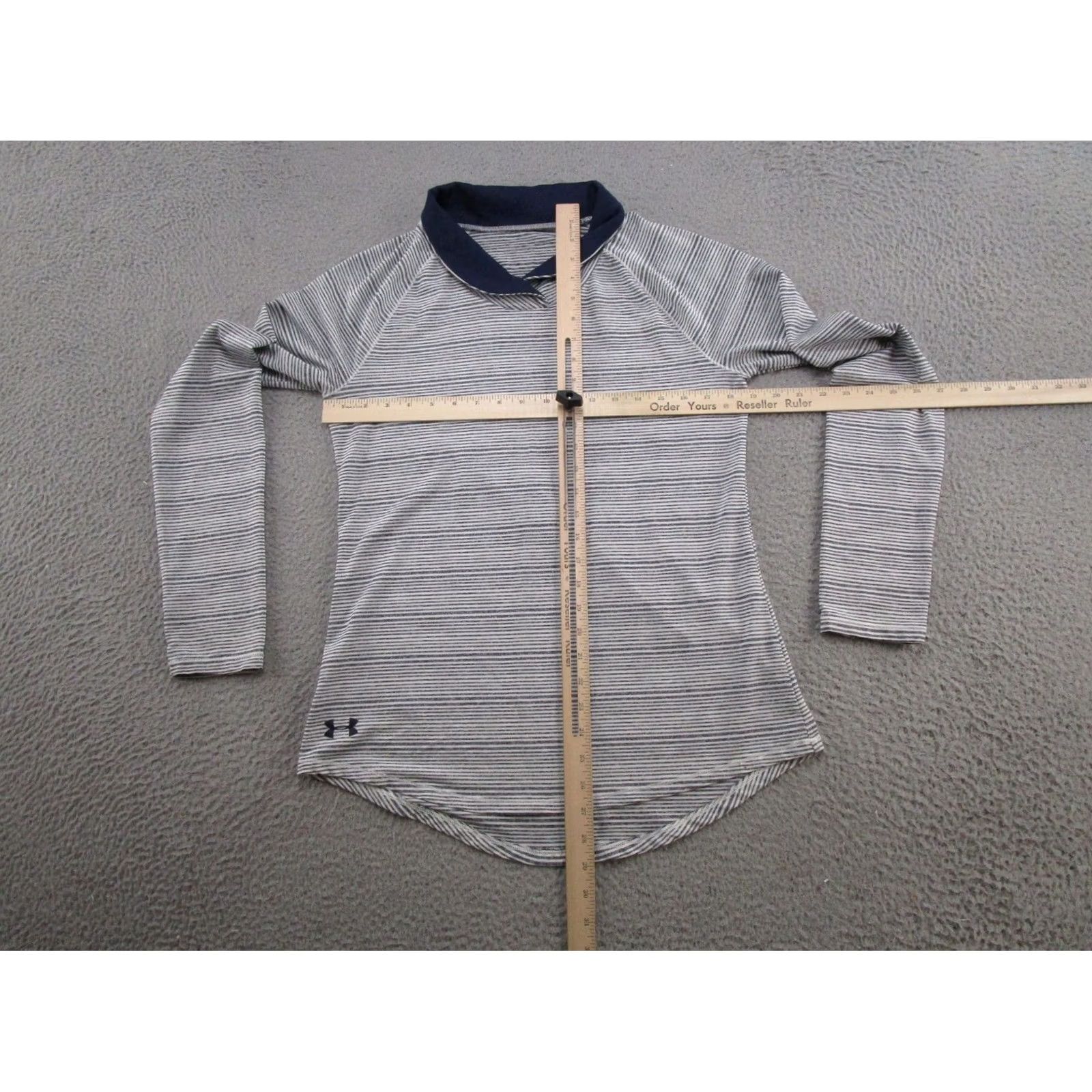 Under Armour Under Armour Striped Blue White Long Sleeve Collared Shirt Womens Size M Size M / US 6-8 / IT 42-44 - 4 Thumbnail