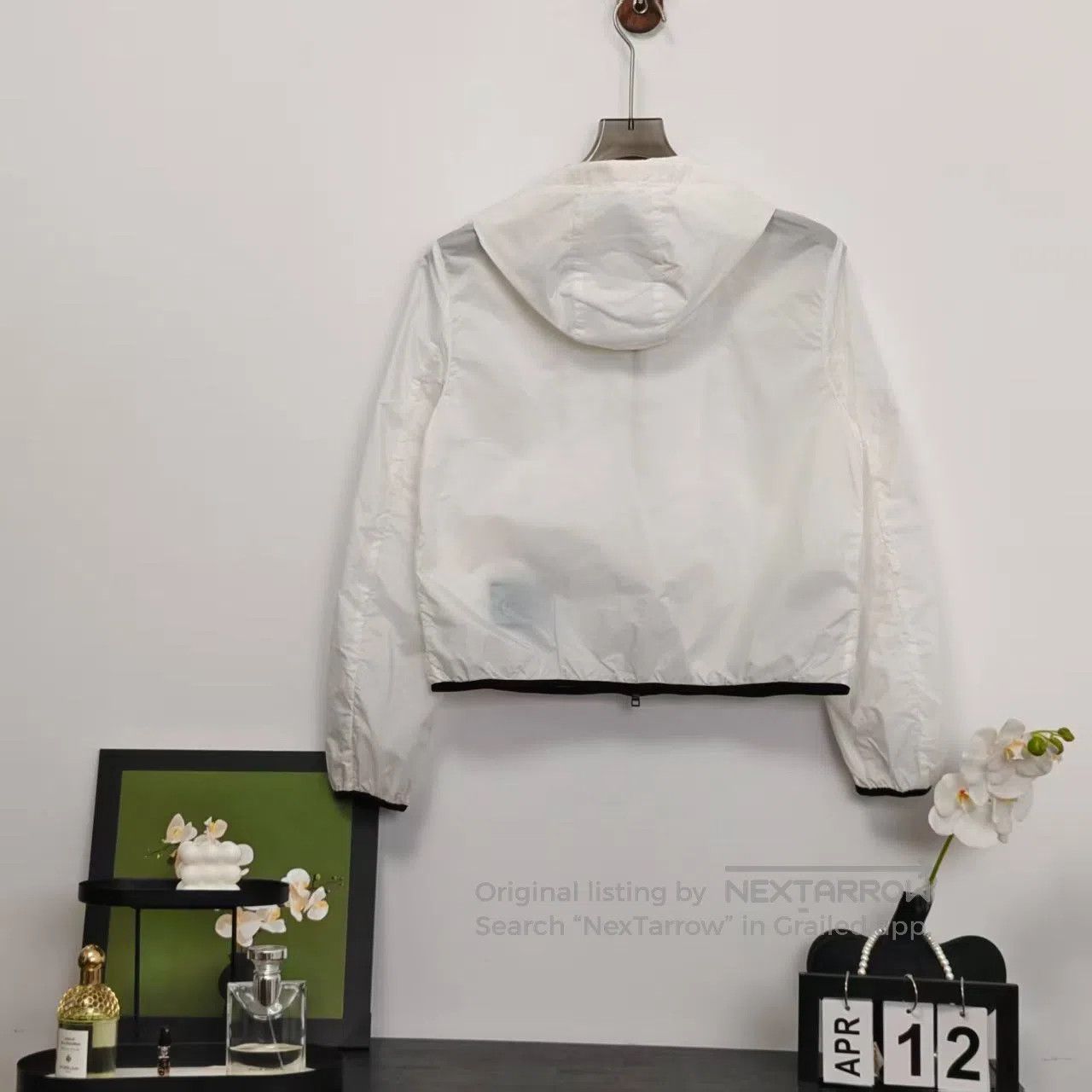 Prada Prada White Triangle Logo Zip Hoodie Jacket| Size S / US 4 / IT 40 - 4 Thumbnail