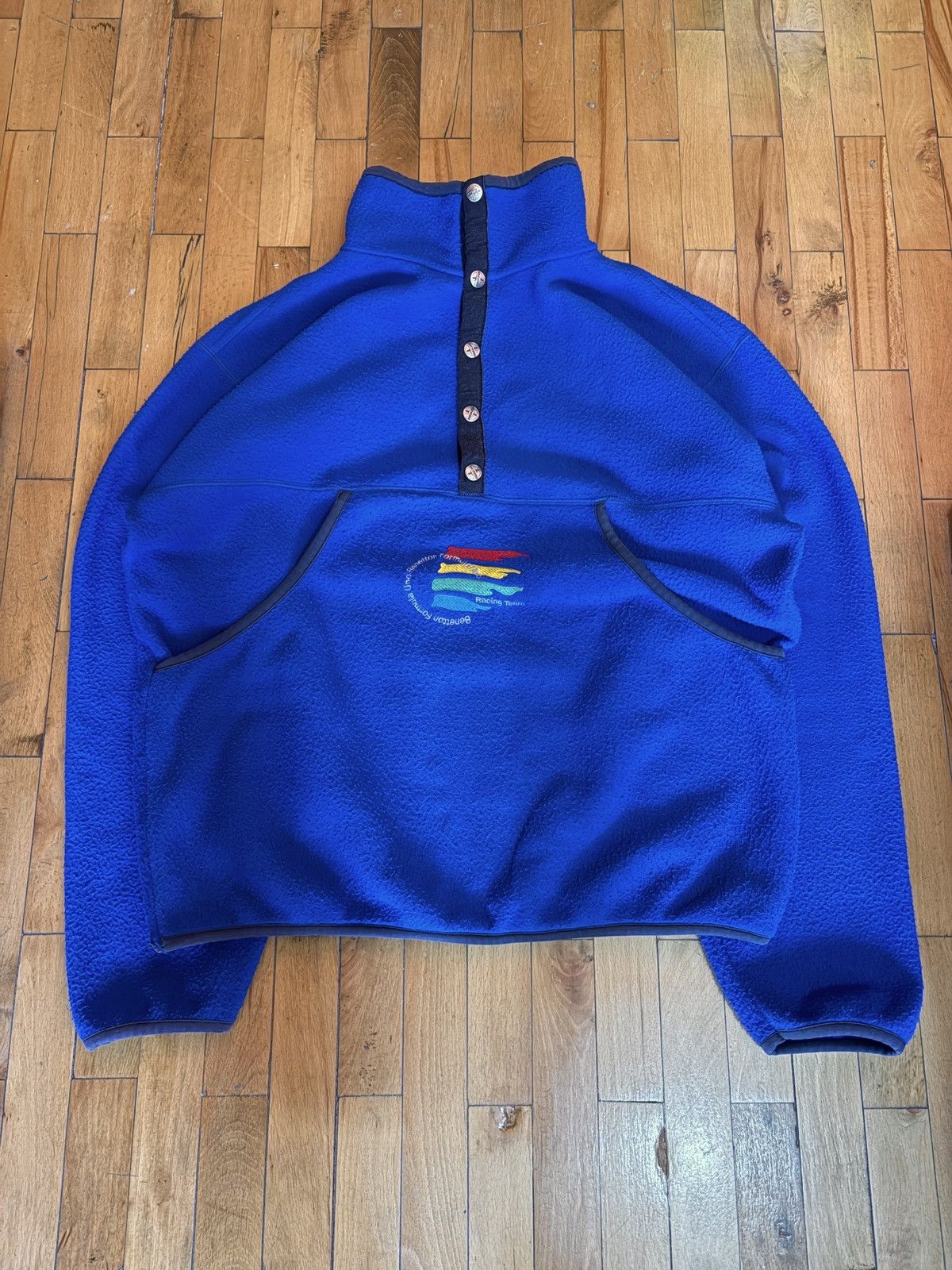Benetton Vintage 90s Benetton Formula 1 Fleece Size US L / EU 52-54 / 3 - 1 Thumbnail