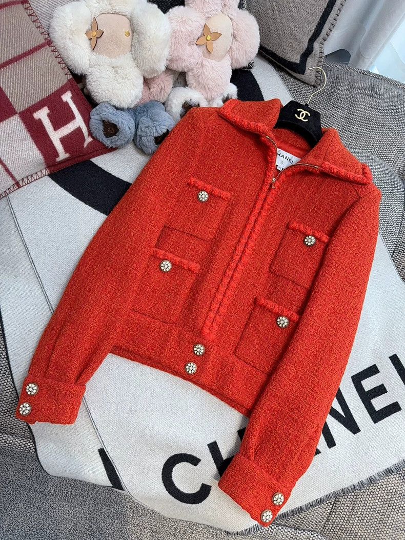 Chanel Chanel 19k Snow Series Red Diamond Buckle Woven Jacket Size XS / US 0-2 / IT 36-38 - 3 Thumbnail