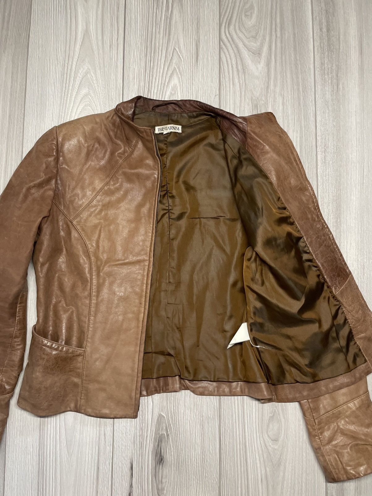 Iris von Arnim Vintage 90s Iris Von Arnim genuine leather biker jacket Size M / US 6-8 / IT 42-44 - 5 Thumbnail
