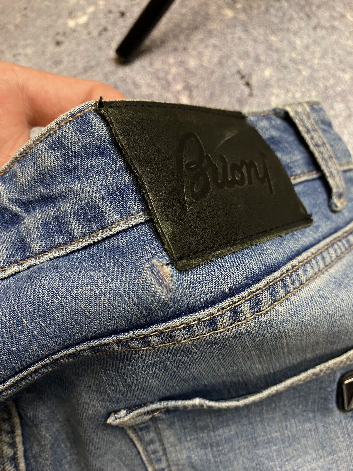 Brioni × Vintage 💥Y2K BRIONI DENIM JEANS Size US 33 - 18 Thumbnail