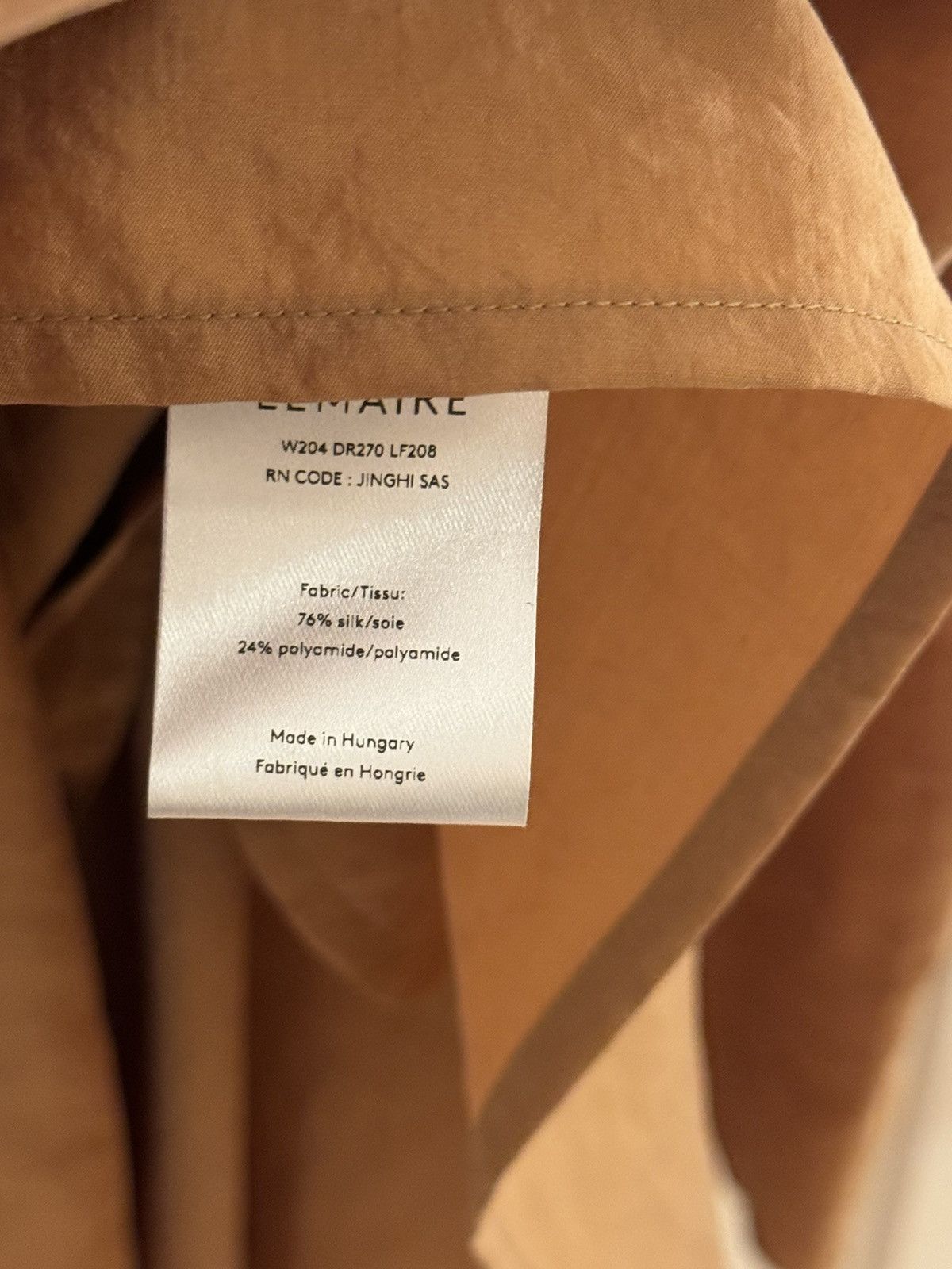Lemaire Lemaire FW20 Dry Silk Tie Neck Belted DRESS Size ONE SIZE - 5 Thumbnail