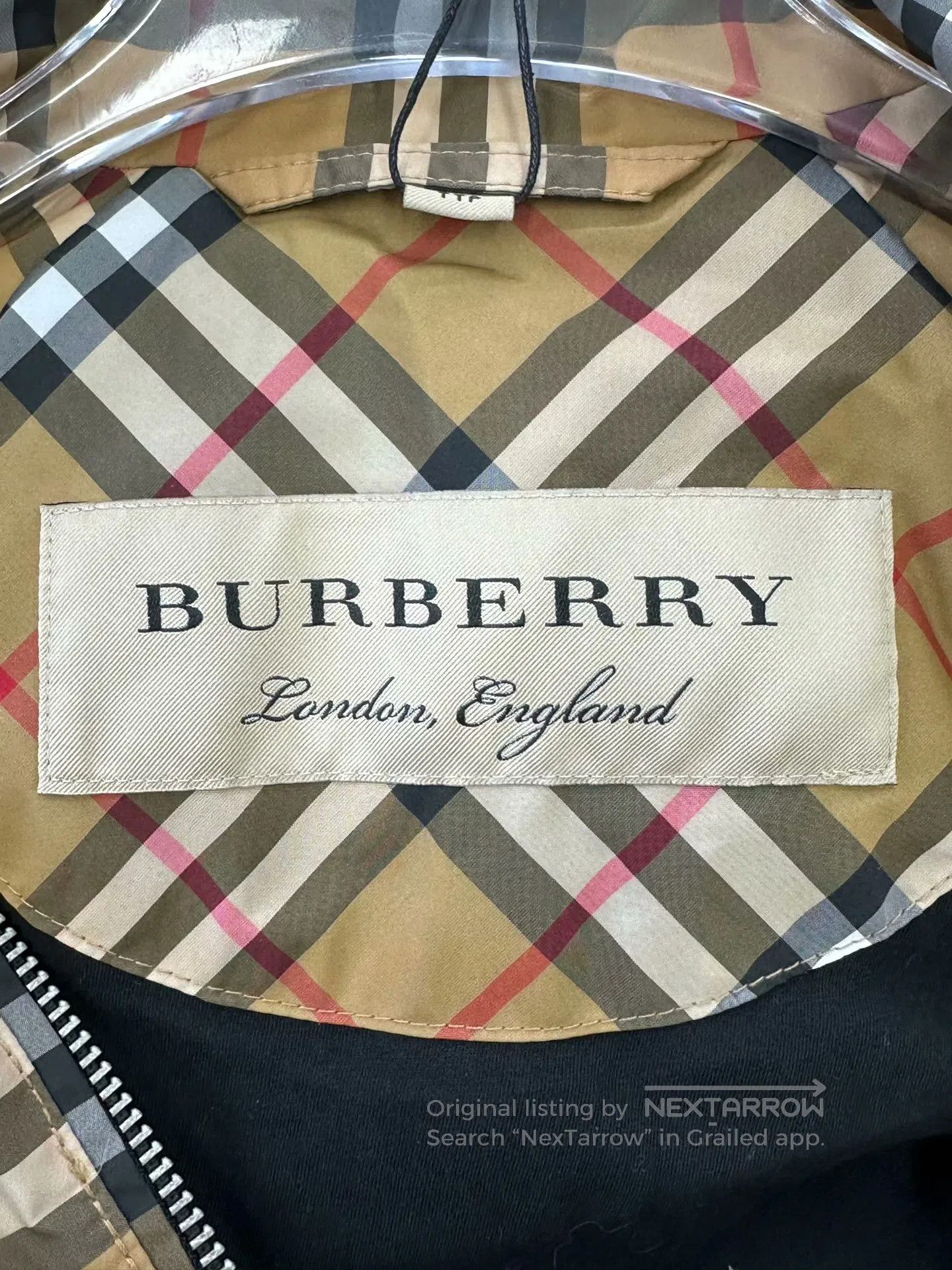 Burberry Burberry Khaki check patterned zipper jacket| Size XXS / US 00 / IT 34 - 5 Thumbnail