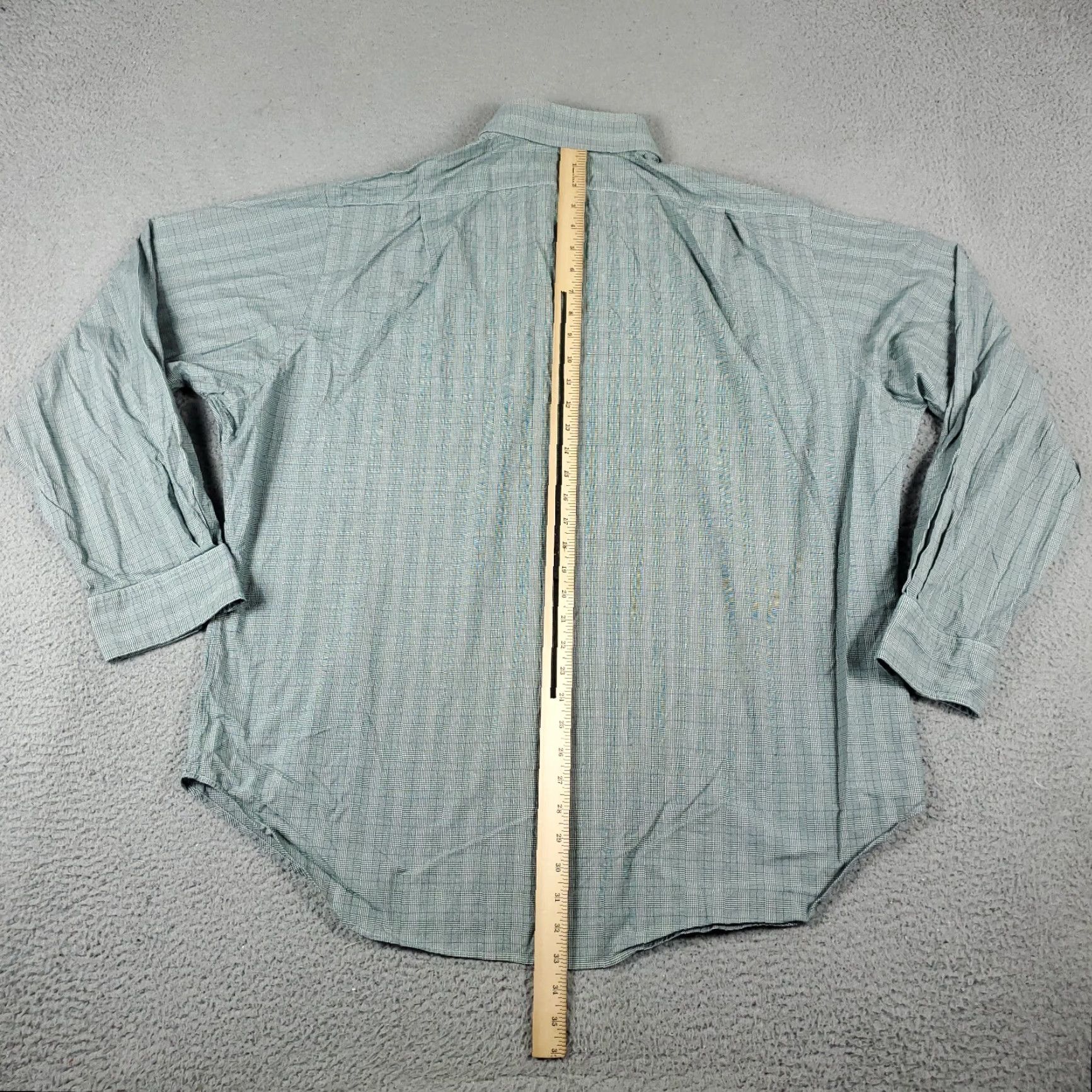 Ralph Lauren Ralph Lauren Dress Shirt Mens 18 Green Plaid Long Sleeve Button Down Regular Fit Size 48R - 3 Thumbnail