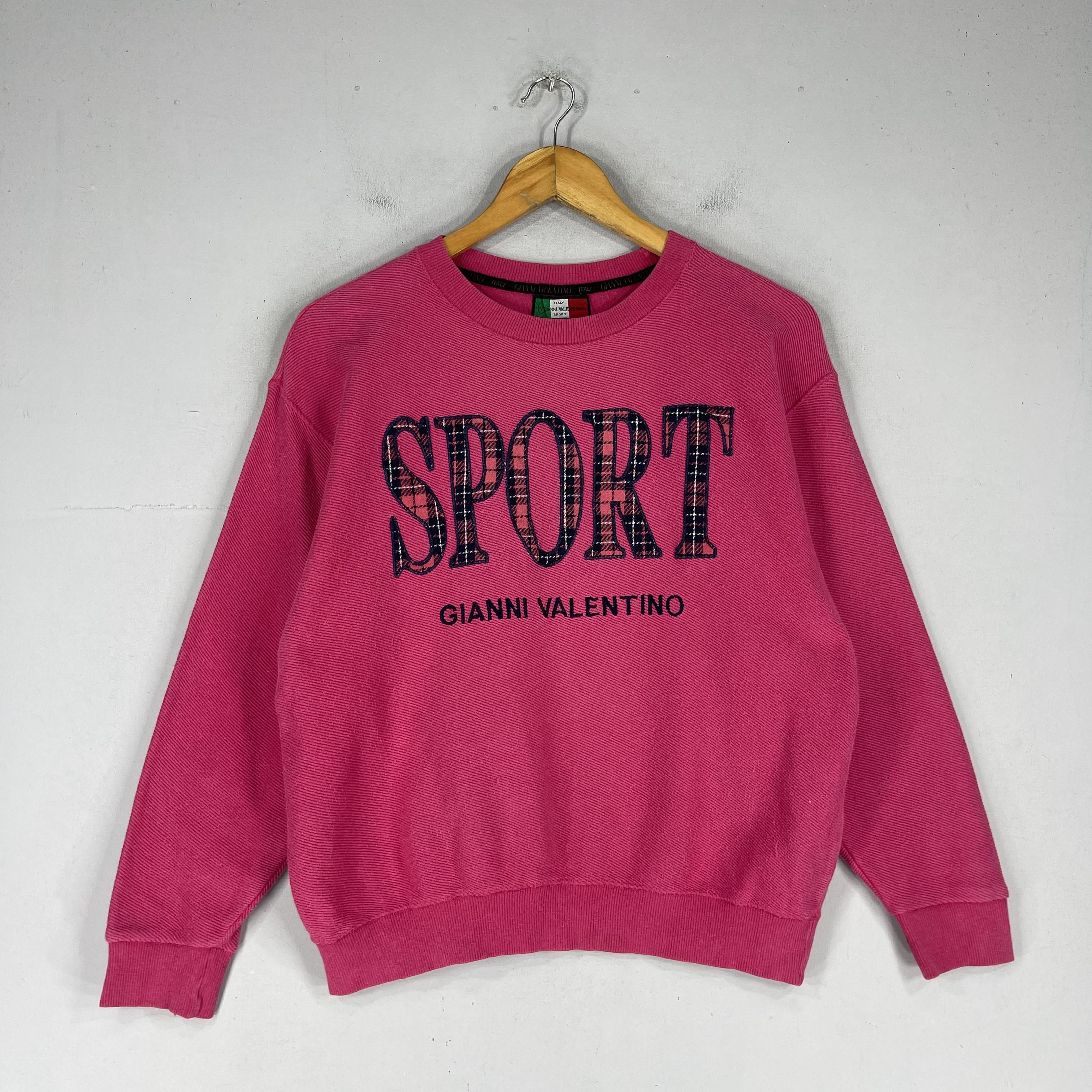 Designer × Japanese Brand × Vintage Vintage GIANNI VALENTINO Spellout Embroidery Sweatshirt Size M / US 6-8 / IT 42-44 - 3 Thumbnail