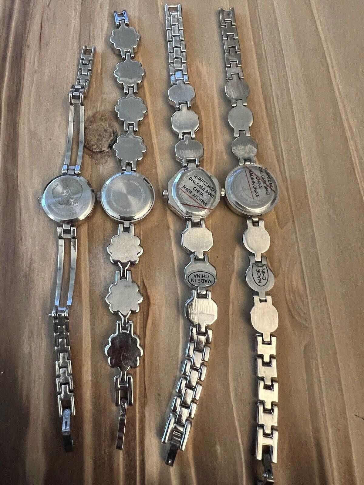 Designer 4 Vintage Ladies Watches New Batteries Working Size ONE SIZE - 8 Thumbnail