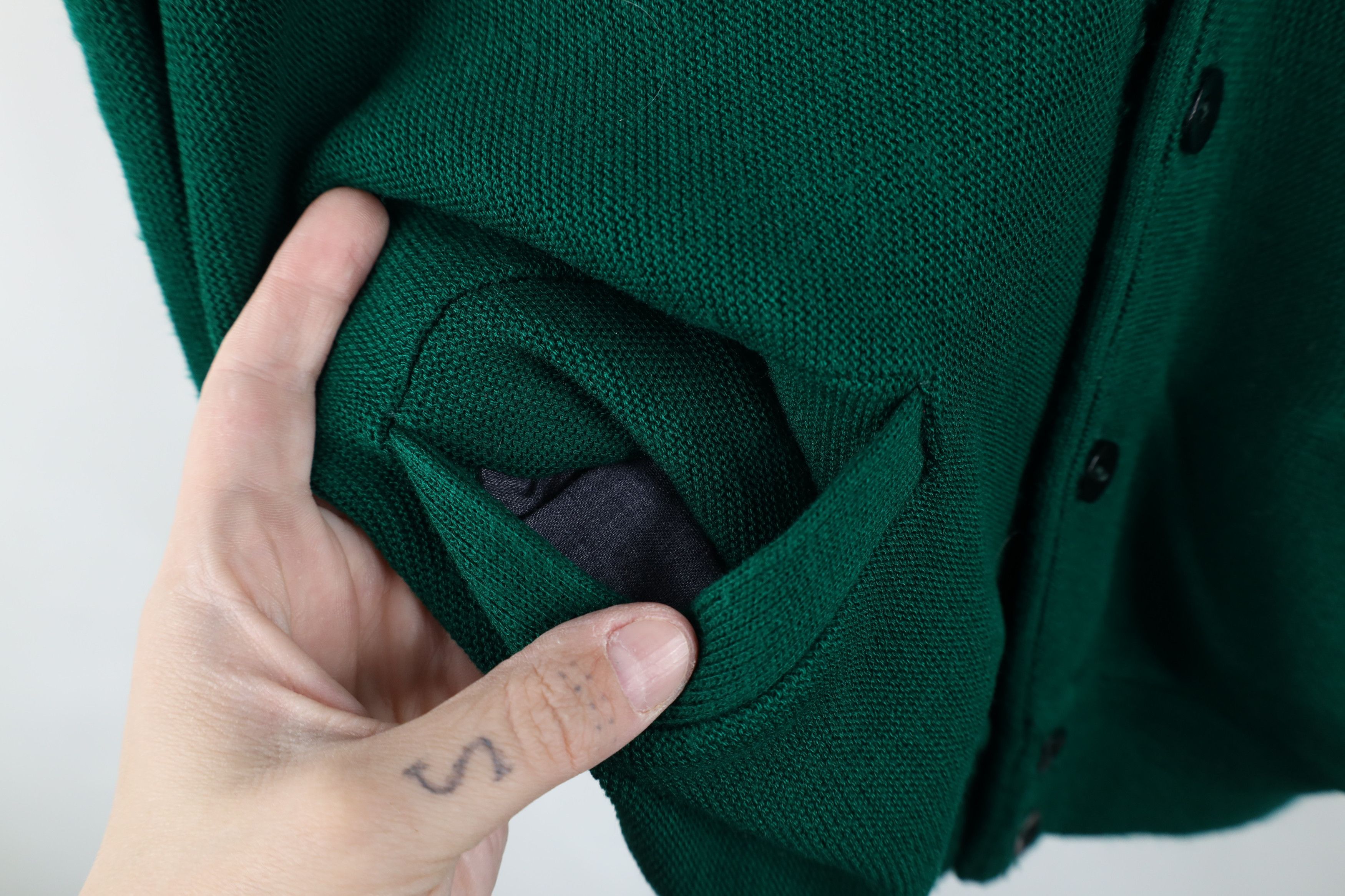 Vintage Vintage 70s Streetwear Cobain Cardigan Sweater Green USA Size US M / EU 48-50 / 2 - 5 Thumbnail