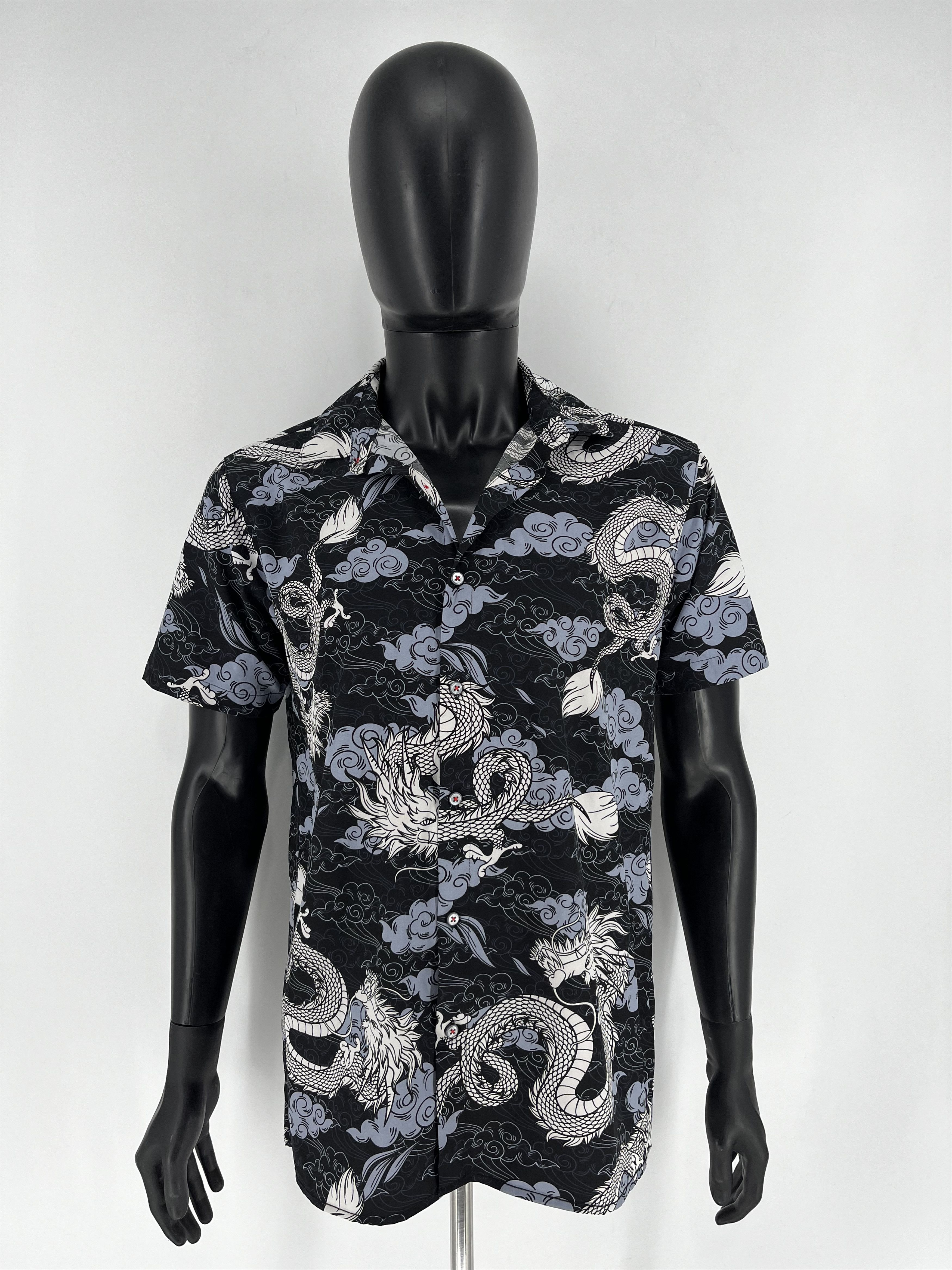 Japanese Brand Vintage Y2k Washed AvantGarde Tribal Tee Dragon Button Ups Size US M / EU 48-50 / 2 - 2 Thumbnail