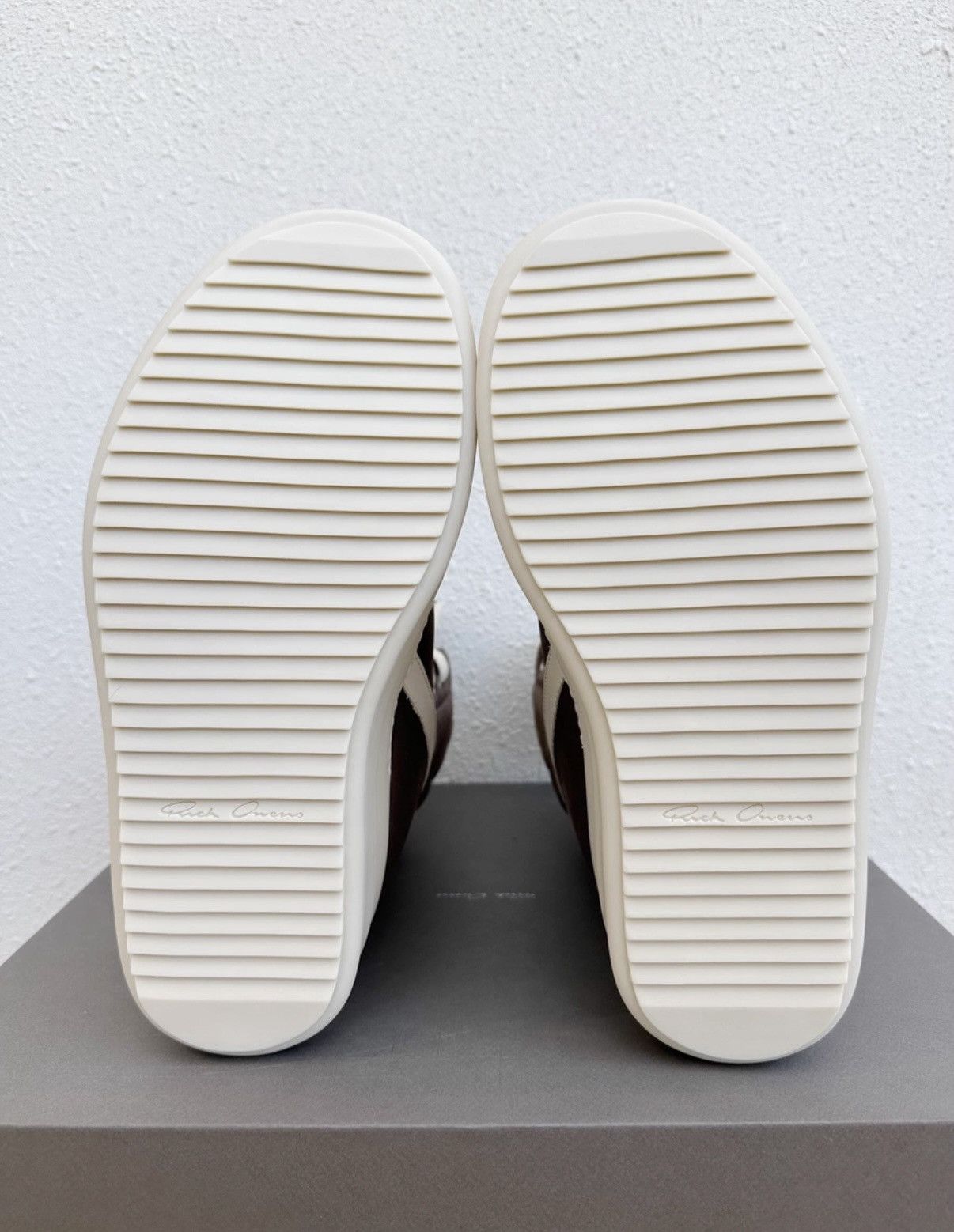Rick Owens Rick Owens Mega Platform Geobasket White & Brown Size US 8.5 / EU 41-42 - 7 Thumbnail