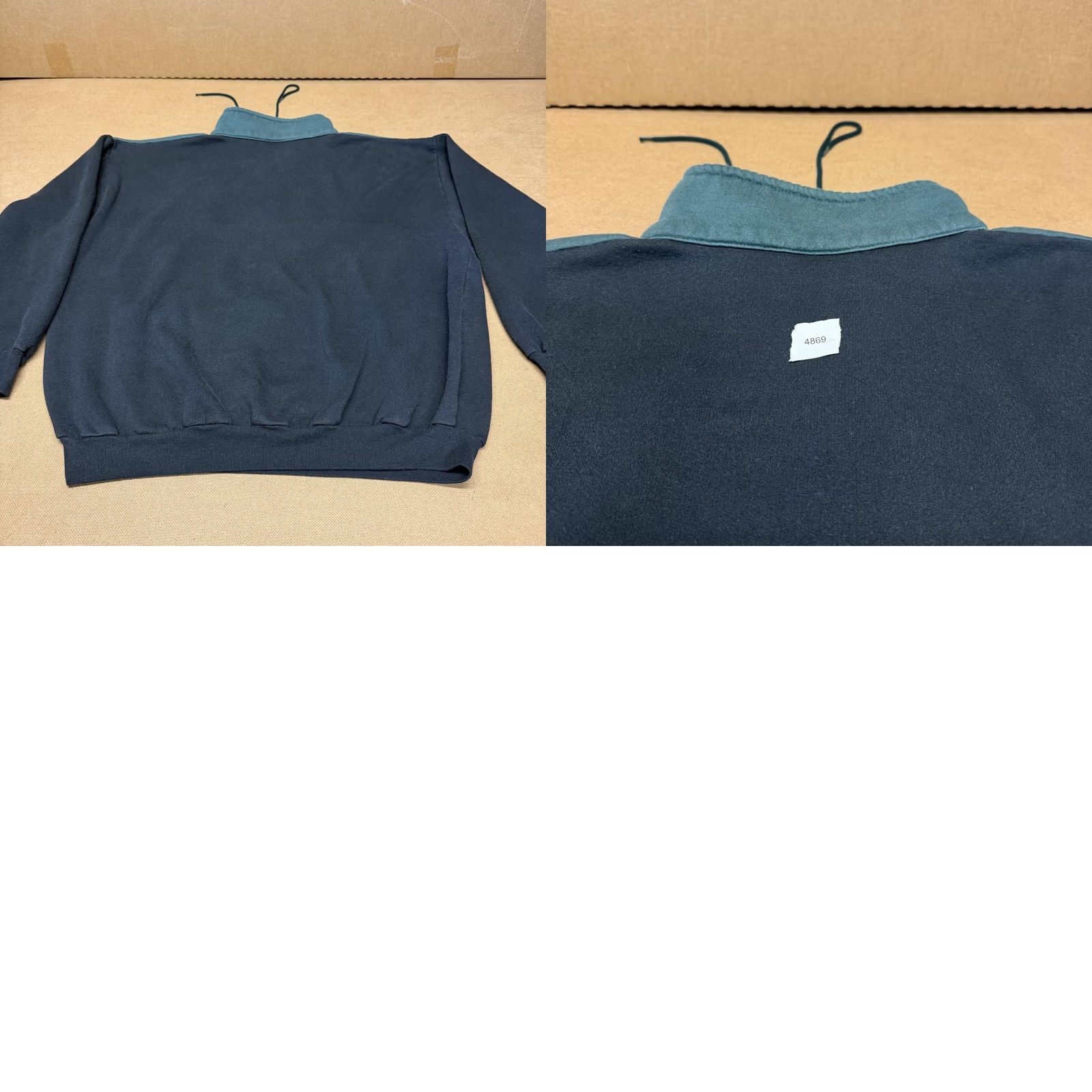 Vintage Cityscape Vancouver Sweatshirt Mens L Green 1/4 Zip Pullover with Graphic Print Canada Vancouver Theme Size US L / EU 52-54 / 3 - 8 Thumbnail