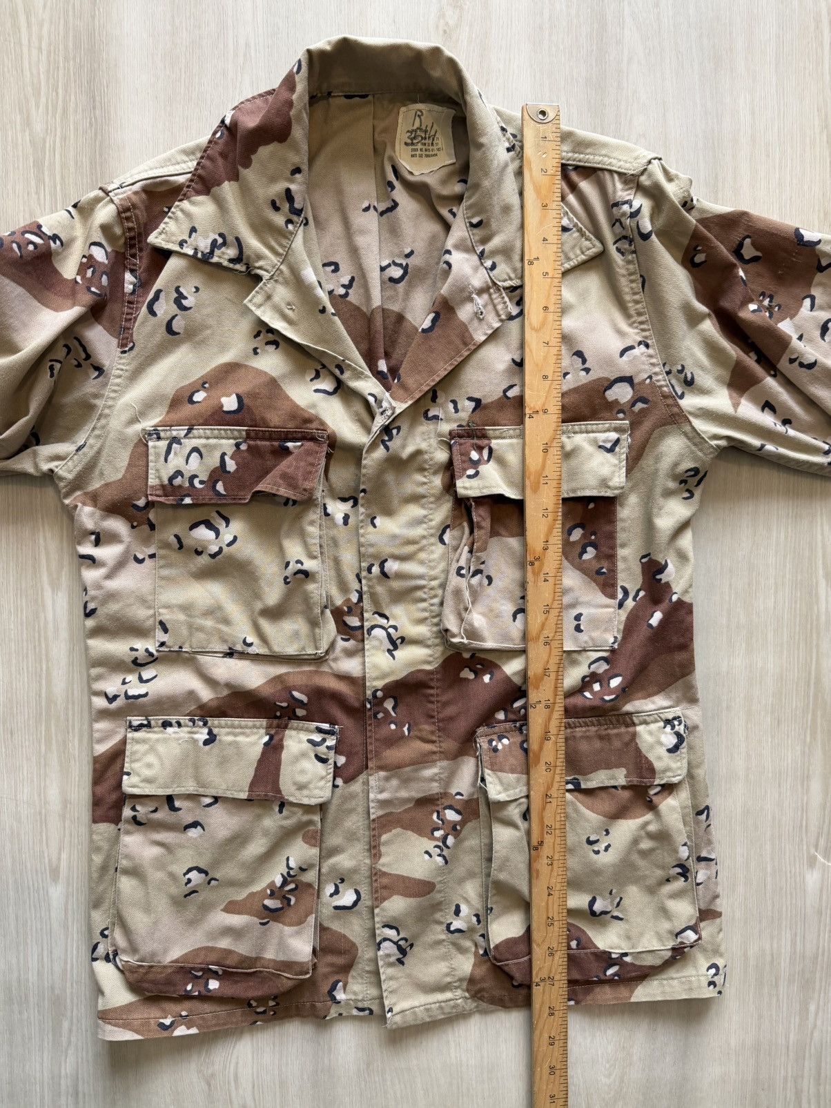 Vintage Vtg Military Field Jacket Chocolate Chip Camo Combat Sz S Size US S / EU 44-46 / 1 - 5 Thumbnail