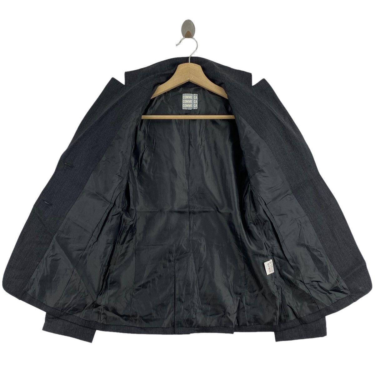Comme Ca Ism COMME CA ISM Japanese Brand Plain Dark Grey Blazer Coat Size US S / EU 44-46 / 1 - 5 Thumbnail