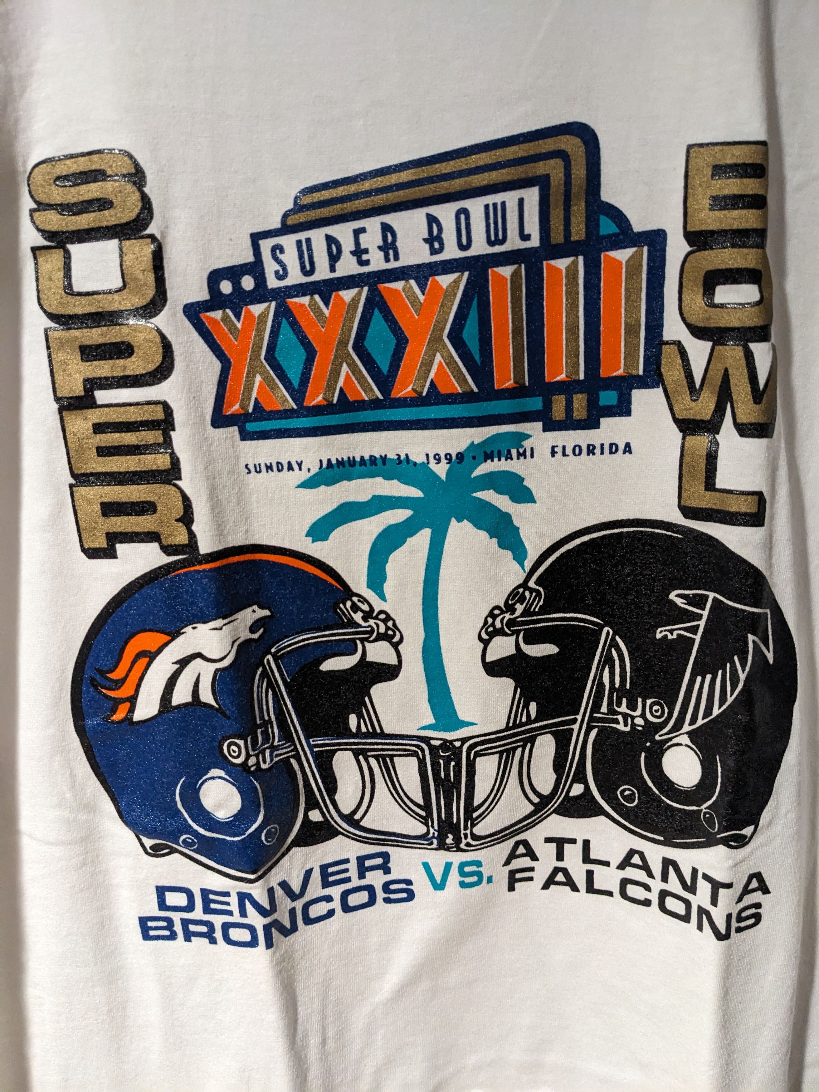 NFL × Vintage Vintage 1999 Denver Broncos vs Atlanta Falcons T-Shirt Size US L / EU 52-54 / 3 - 2 Thumbnail