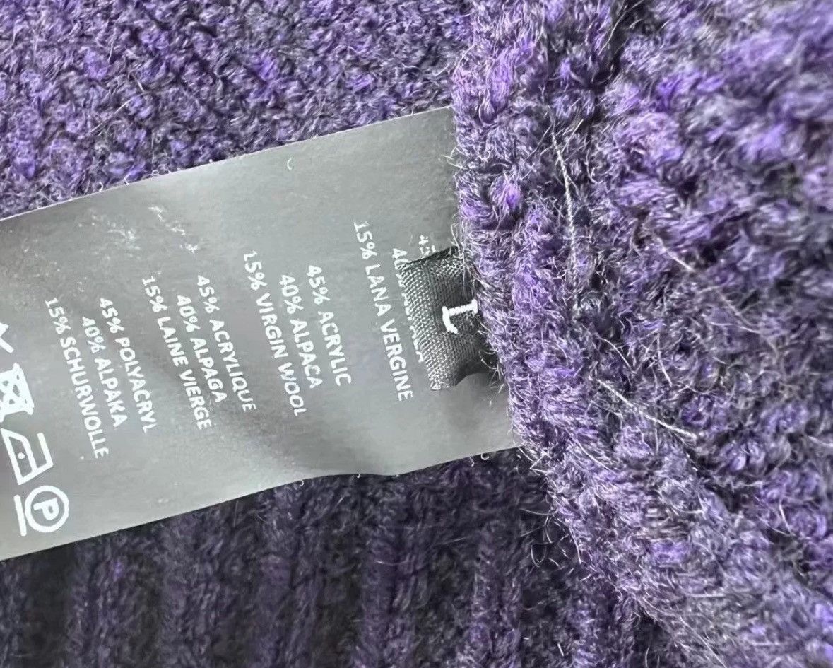 Raf Simons 20aw Purple R-Label Zipper Sweater