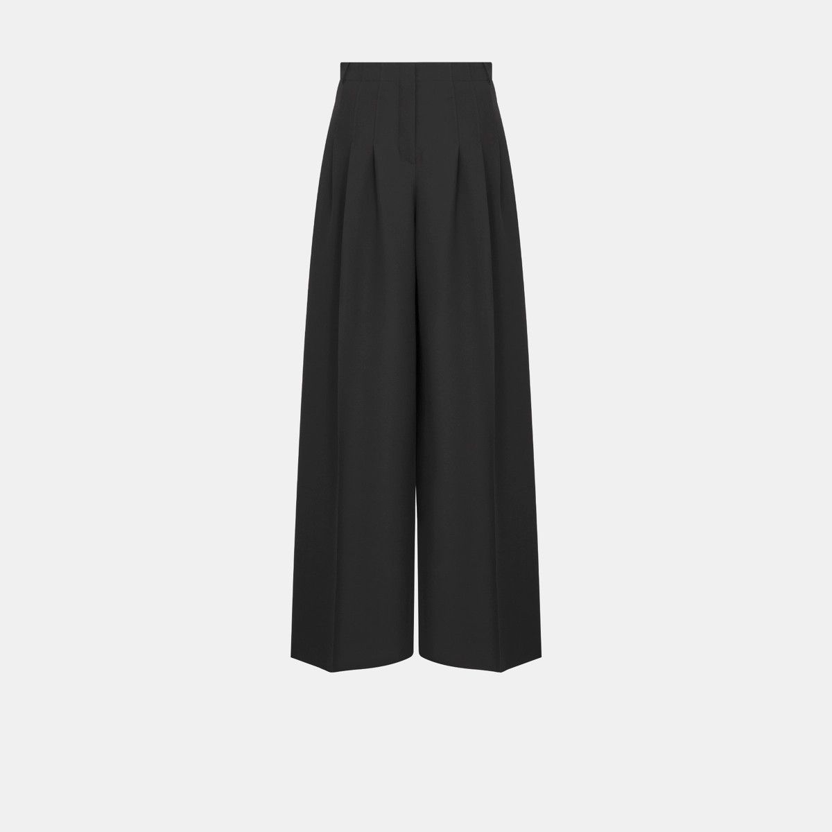Dior o1bcso1str0225 Pleated Flared Pants in Black Size 27" / US 4 / IT 40 - 1 Thumbnail