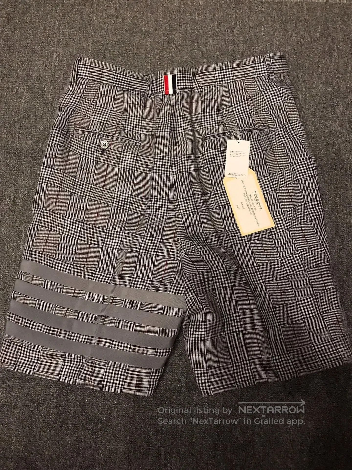 Thom Browne Thom Browne Gray Check Linen Shorts. Size US 26 / EU 42 - 2 Thumbnail