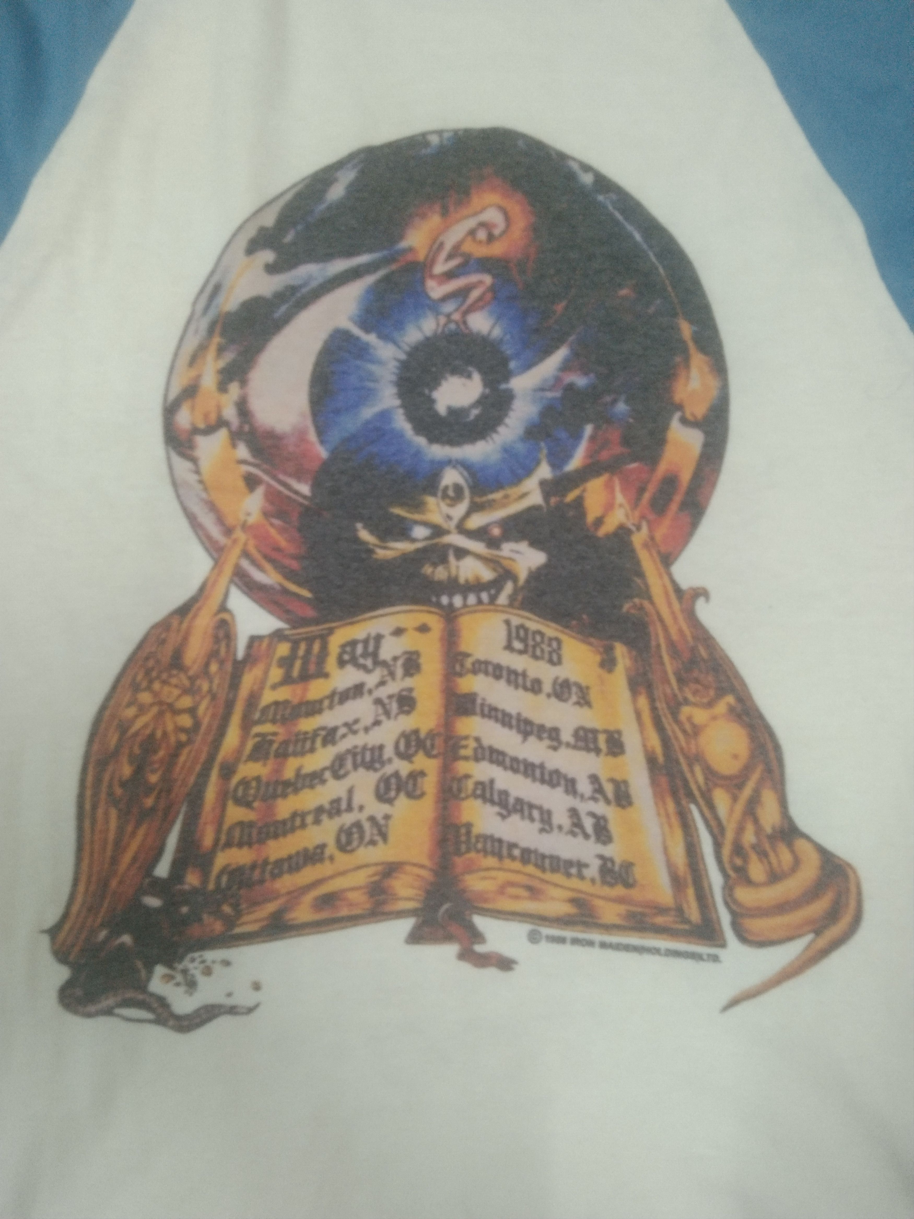 Band Tees × Soffe × Vintage Vintage raglan Iron Maiden Canada tour 1988 Size US S / EU 44-46 / 1 - 5 Thumbnail