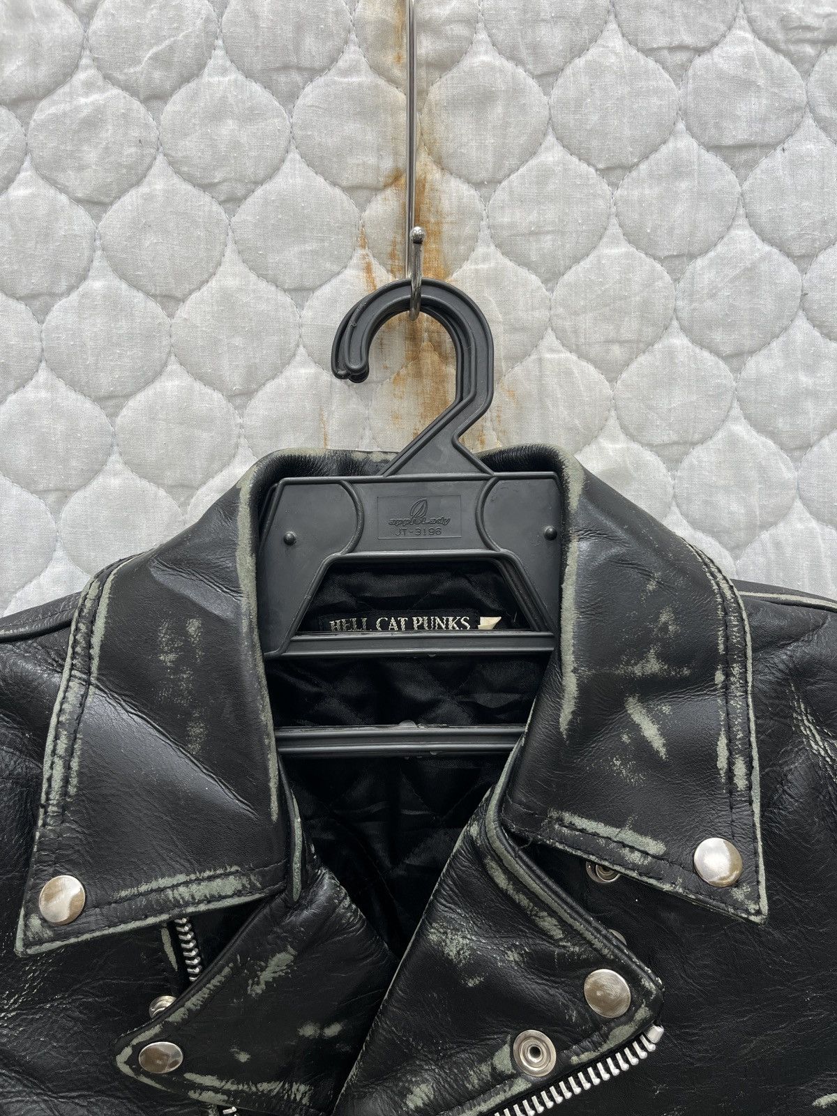 14th Addiction 🔥🔥🔥ARCHIVE HELL CAT PUNKS LEATHER JACKET Size XS / US 0-2 / IT 36-38 - 16 Thumbnail