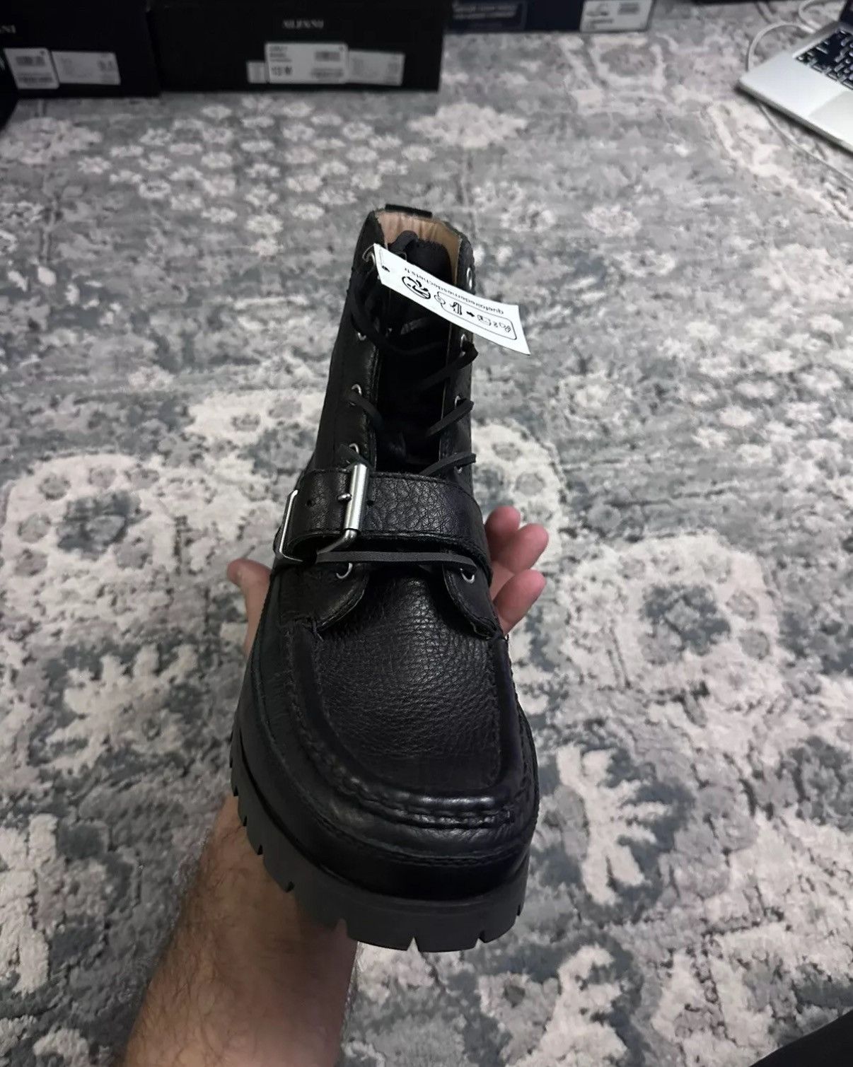 Polo Ralph Lauren Polo Ralph Lauren Men’s Ranger Tumbled Leather Black 9.5D Size US 9.5 / EU 42-43 - 10 Thumbnail