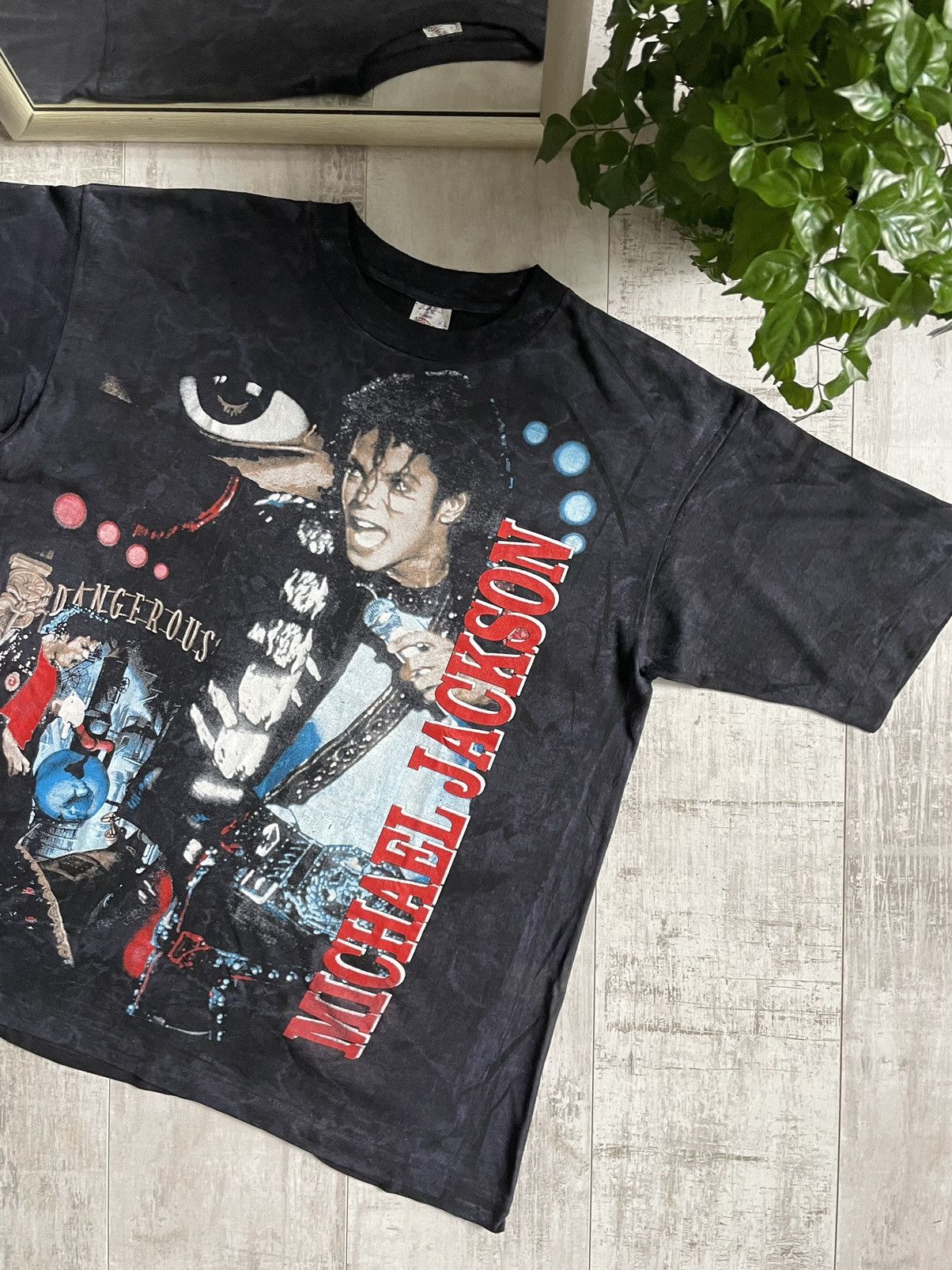 Band Tees × Michael Jackson × Vintage Michael Jackson 1992 Dangerous Tour Tee Vintage Over Print Size US XL / EU 56 / 4 - 3 Thumbnail