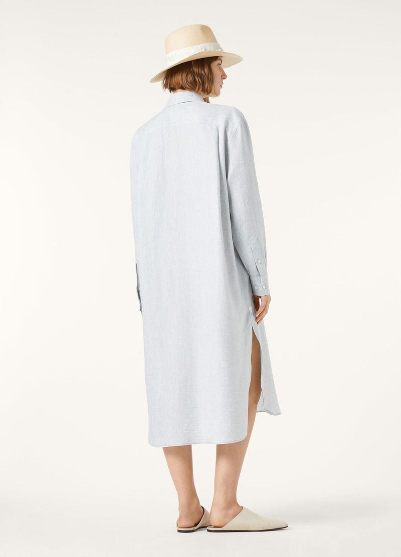 Loro Piana o1srvl11e0526 FAP3840 Lora Dress in Light Blue Size L / US 10 / IT 46 - 5 Thumbnail