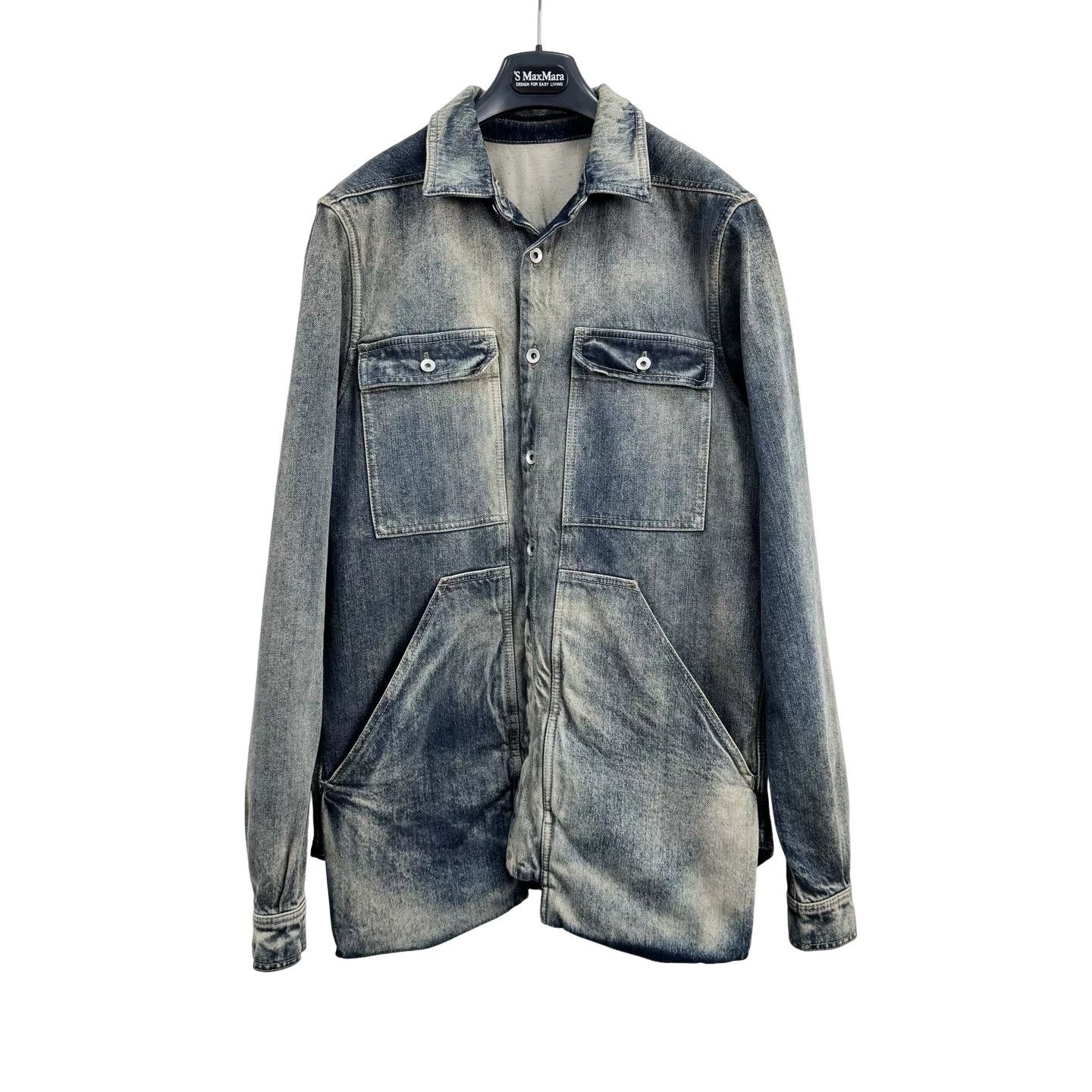 Rick Owens Drkshdw Rick Owens DRKSHDW Washed Denim Jacket Size XS Size US XS / EU 42 / 0 - 1 Thumbnail