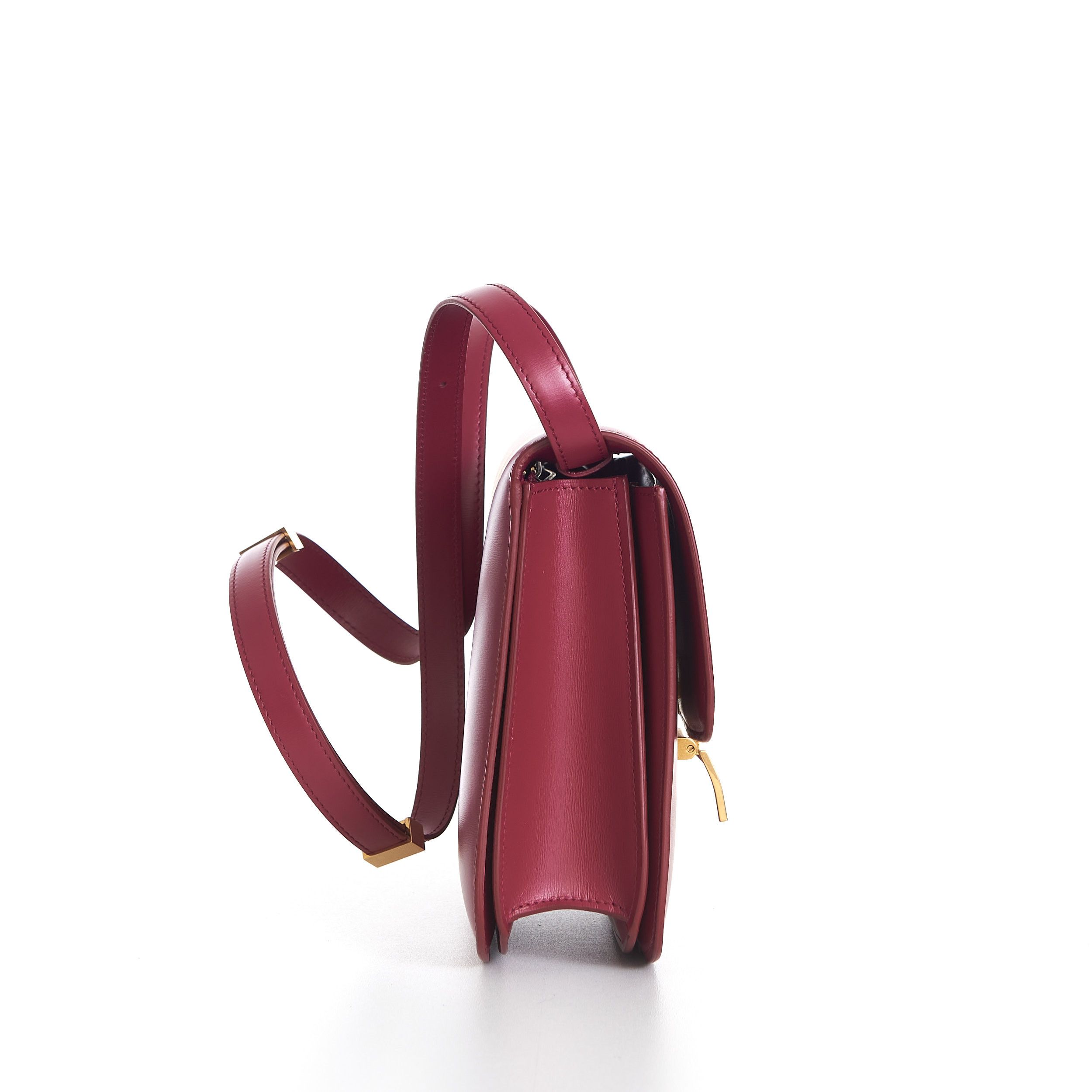 Celine Medium Classic Box Bag In Raspberry Calfskin Size ONE SIZE - 7 Thumbnail