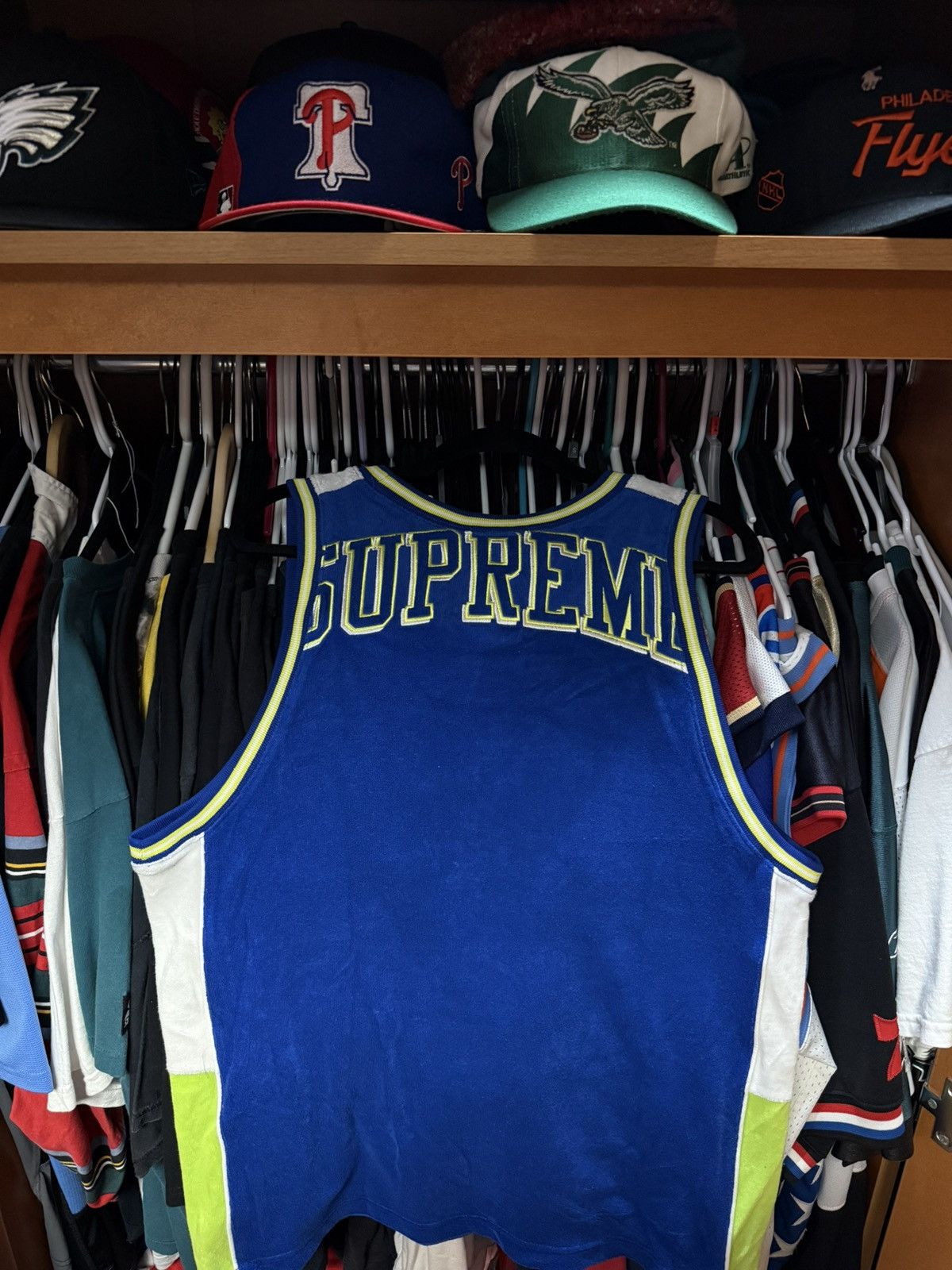 Supreme Supreme Terry Basketball Jersey SS21 Blue Size US M / EU 48-50 / 2 - 5 Thumbnail