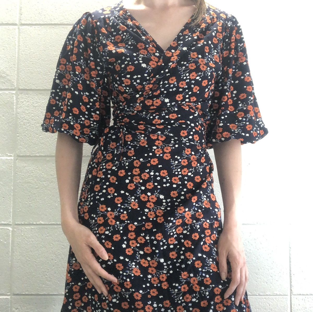 Vintage Blue comfy Flower Dress Size ONE SIZE - 1 Thumbnail