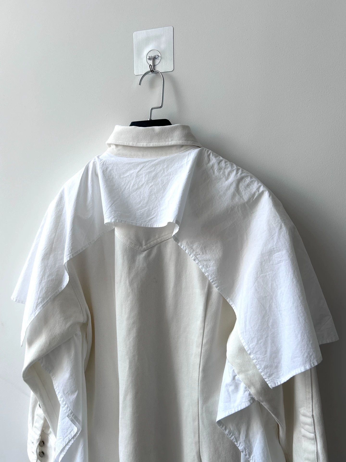 MM6 MM6 Resort 2020 Color Blocked Denim Jacket White 40 Size S / US 4 / IT 40 - 4 Thumbnail
