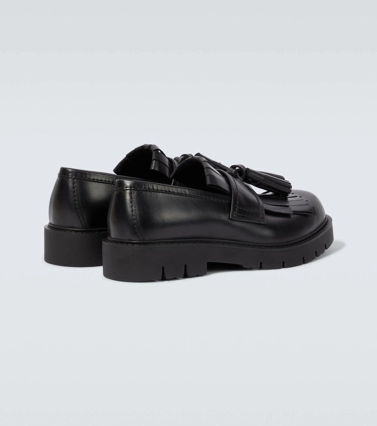 Bottega Veneta o1y0526 Leather Loafers in Black Size US 9 / EU 42 - 3 Thumbnail