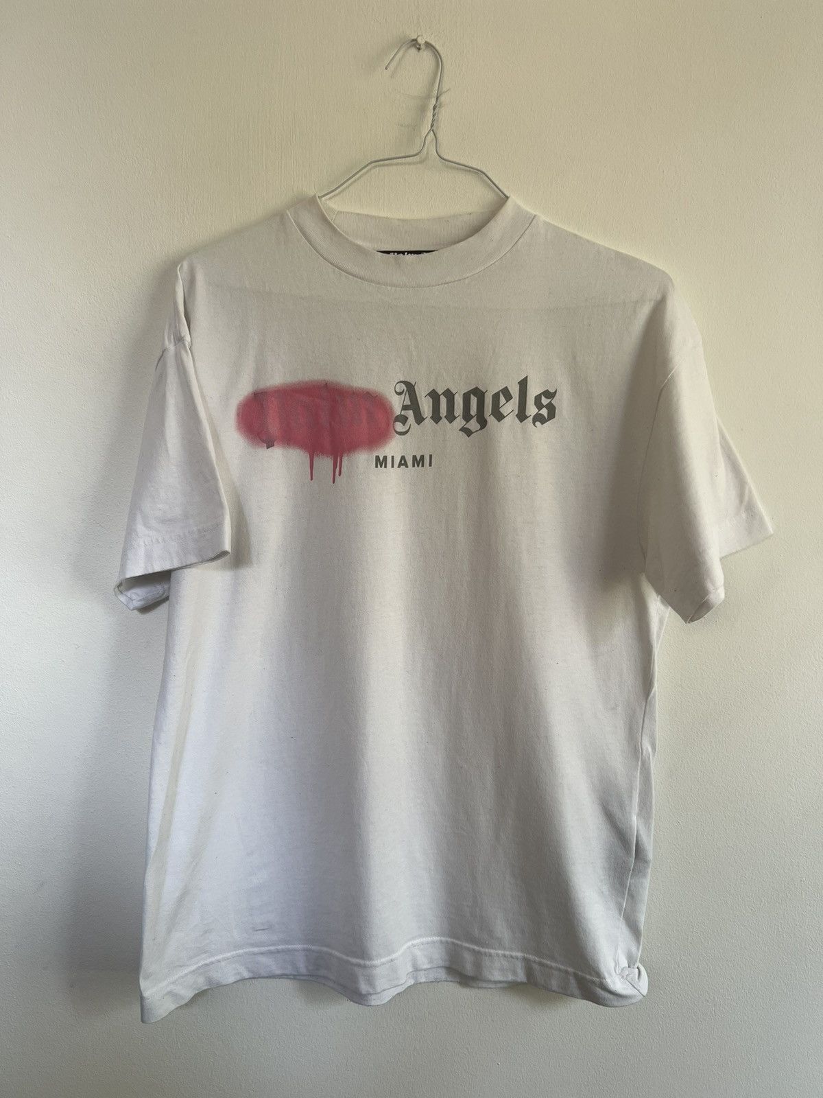 Palm Angels Sprayed Miami Logo Tee Palm Angels