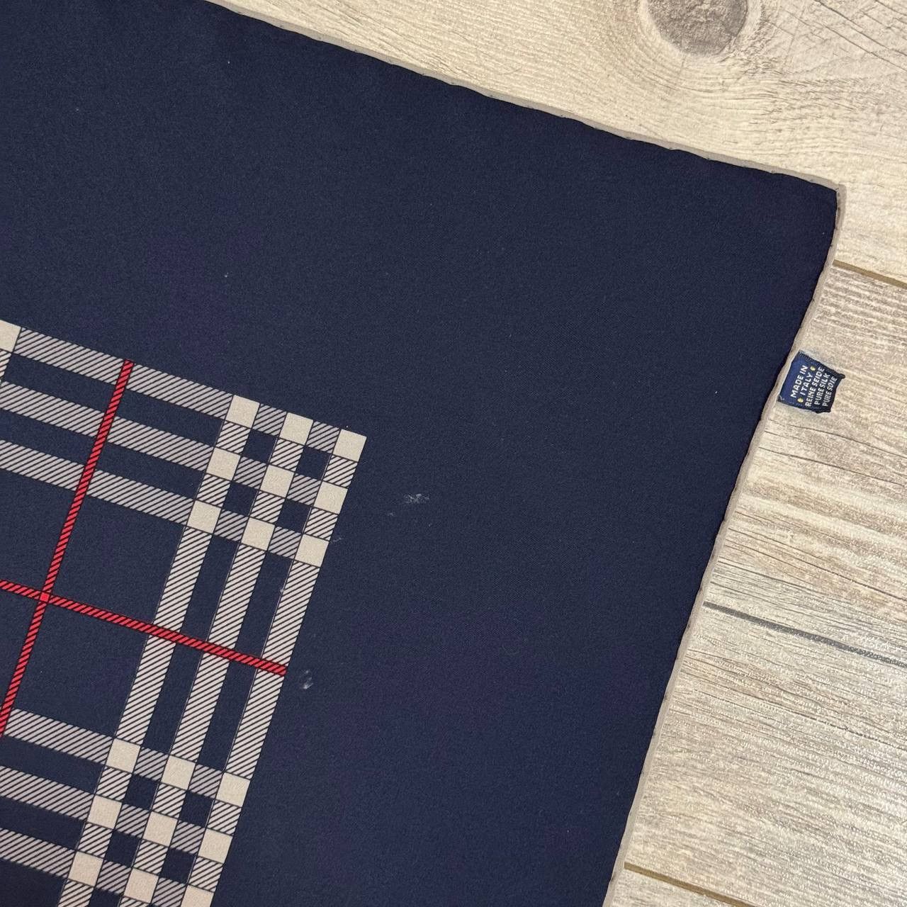 Burberry × Vintage Vintage Burberry Checked Silk Scarf Size ONE SIZE - 5 Thumbnail