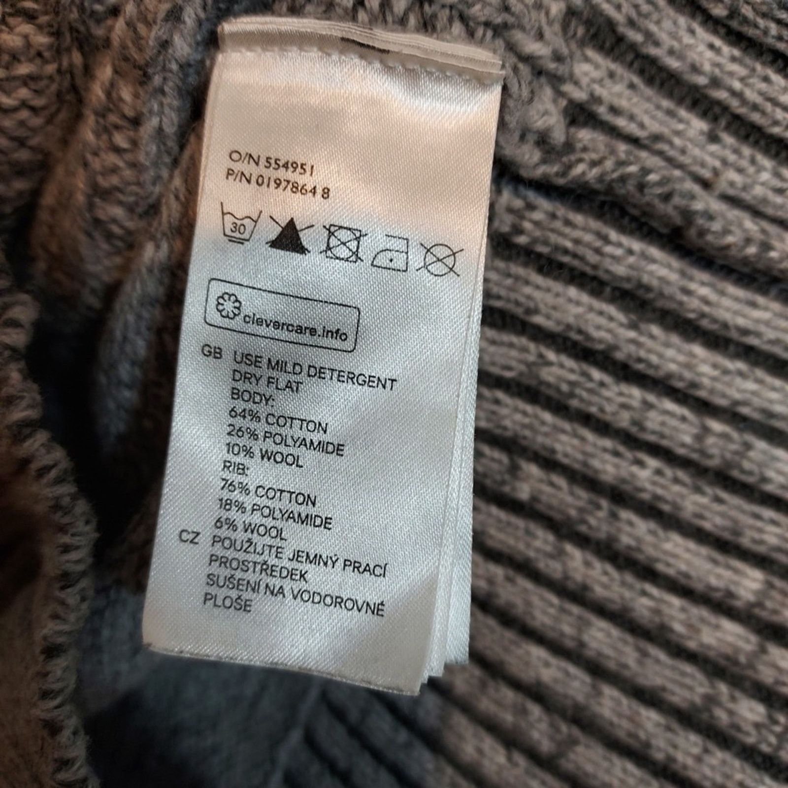 H&M H&M Men’s Gray Knit Wool Blend Turtleneck Pullover Sweater Size US L / EU 52-54 / 3 - 4 Thumbnail