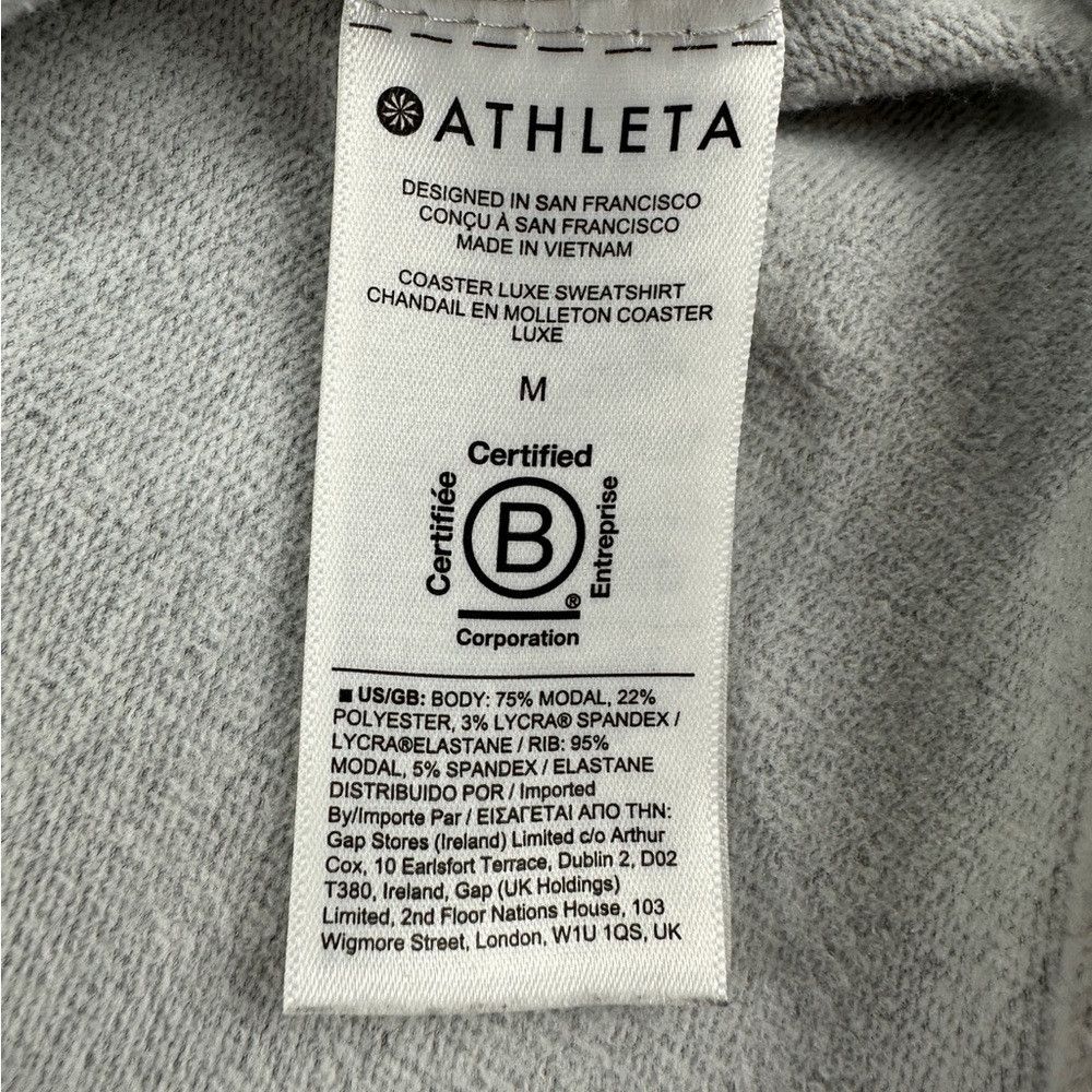 Athleta Athleta Grey Sweater Women’s Size Medium Size M / US 6-8 / IT 42-44 - 6 Thumbnail