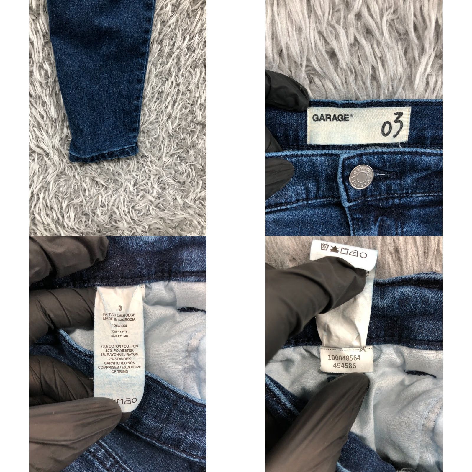 Garage Garage Jeans Size 3 Juniors Womens Medium Wash Blue Skinny - 5-Pocket Denim Regular Rise Mid 29in Inseam Cotton Button Zipper Logo Belt Loops Size 26" / US 2 / IT 38 - 8 Thumbnail